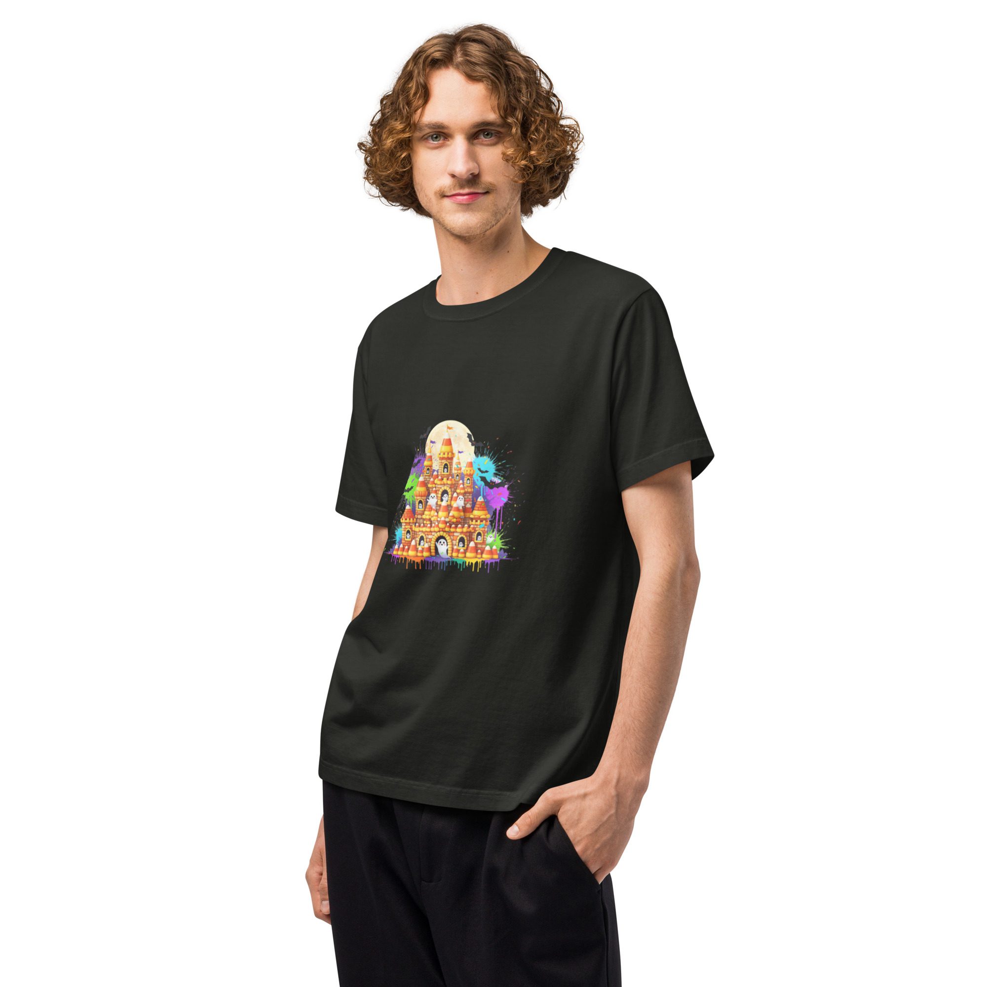 Haunted Castle Halloween Tee – Oversized Unisex - Image 3