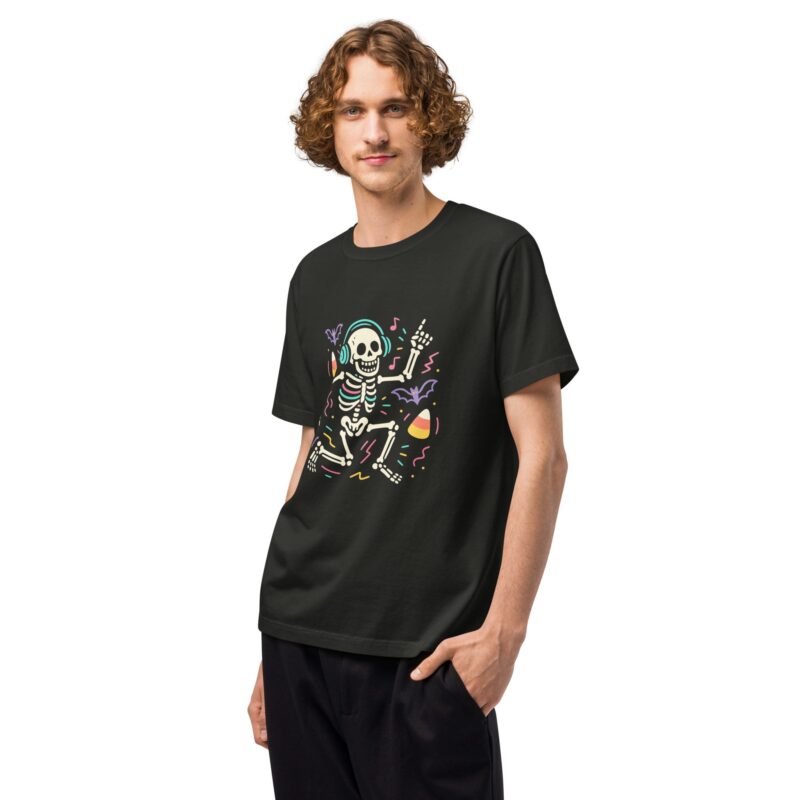 Party Skeleton Oversized Tee – Halloween Vibes Unisex T-Shirt - Image 3