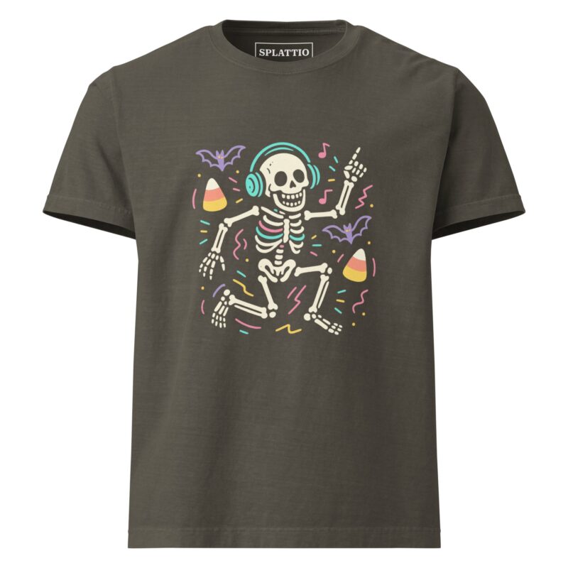 Party Skeleton Oversized Tee – Halloween Vibes Unisex T-Shirt - Image 15