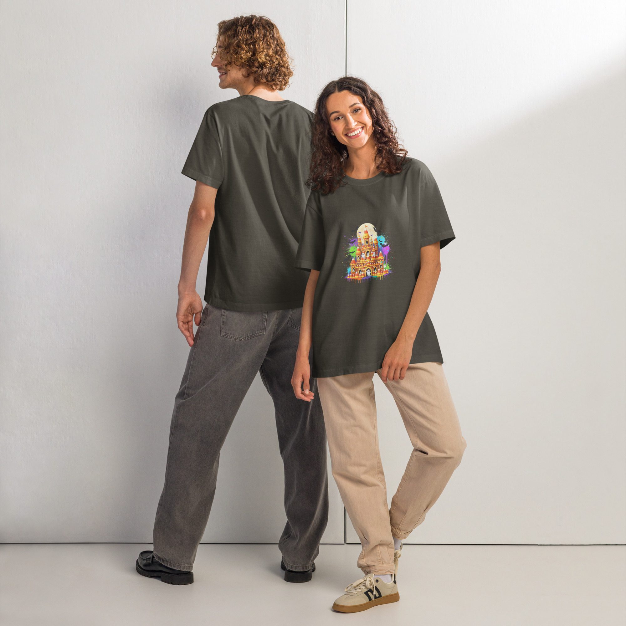 Haunted Castle Halloween Tee – Oversized Unisex - Image 13