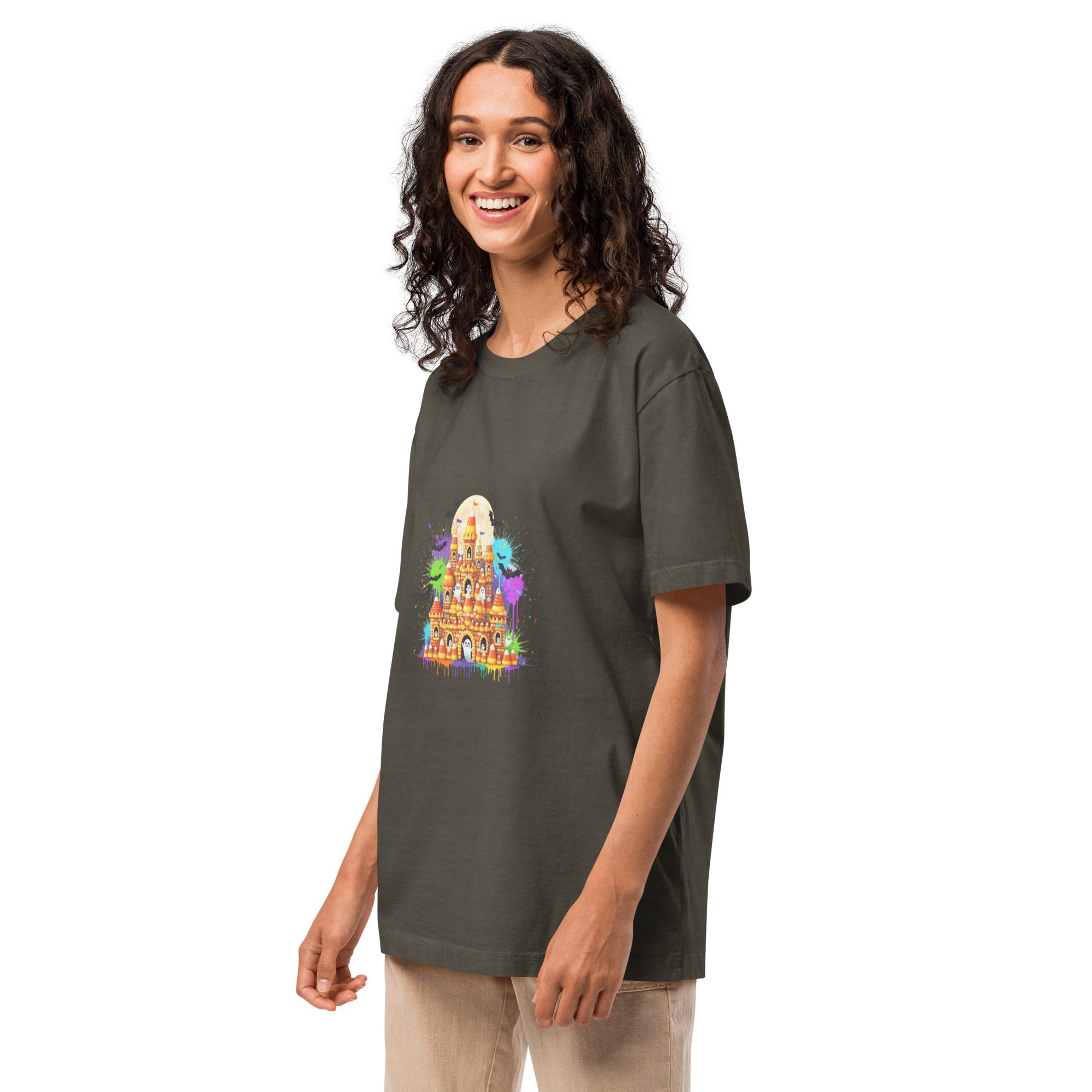 Haunted Castle Halloween Tee – Oversized Unisex - Image 12