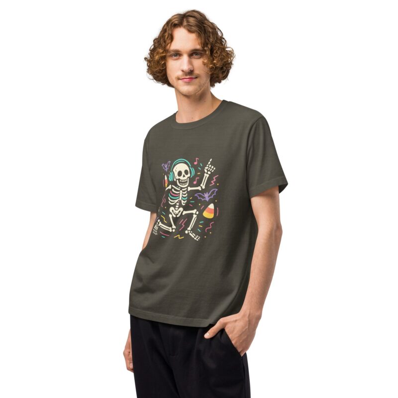 Party Skeleton Oversized Tee – Halloween Vibes Unisex T-Shirt - Image 13
