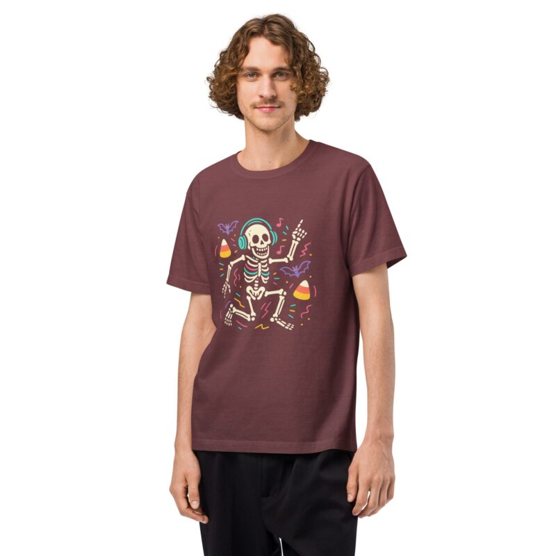 Party Skeleton Oversized Tee – Halloween Vibes Unisex T-Shirt - Image 7