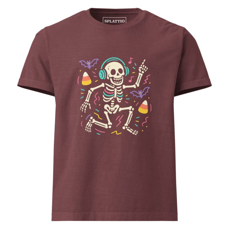 Party Skeleton Oversized Tee – Halloween Vibes Unisex T-Shirt - Image 9