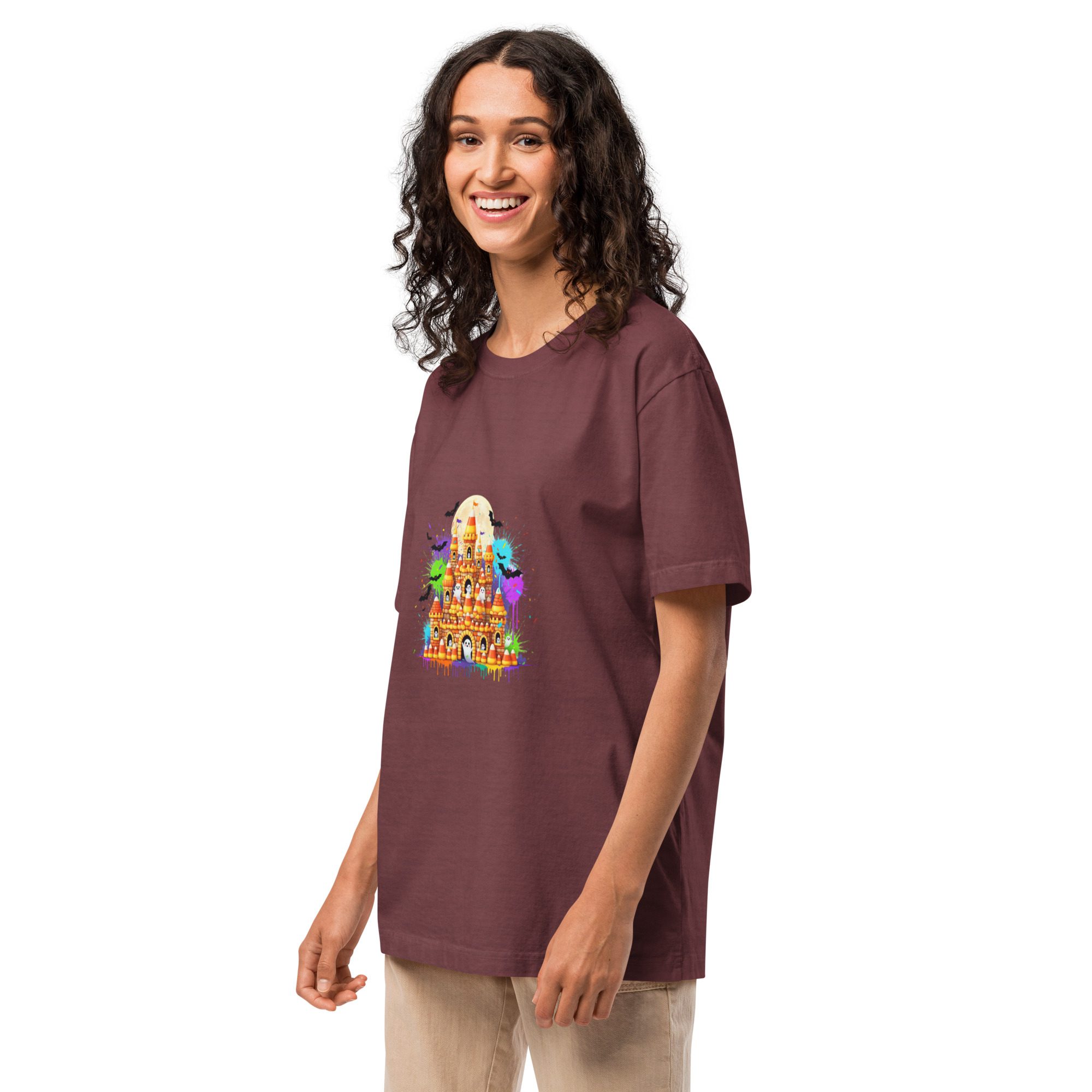 Haunted Castle Halloween Tee – Oversized Unisex - Image 9