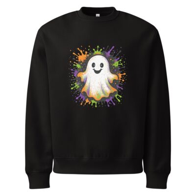 Happy Ghost Splash Oversized Heavyweight Unisex Sweatshirt