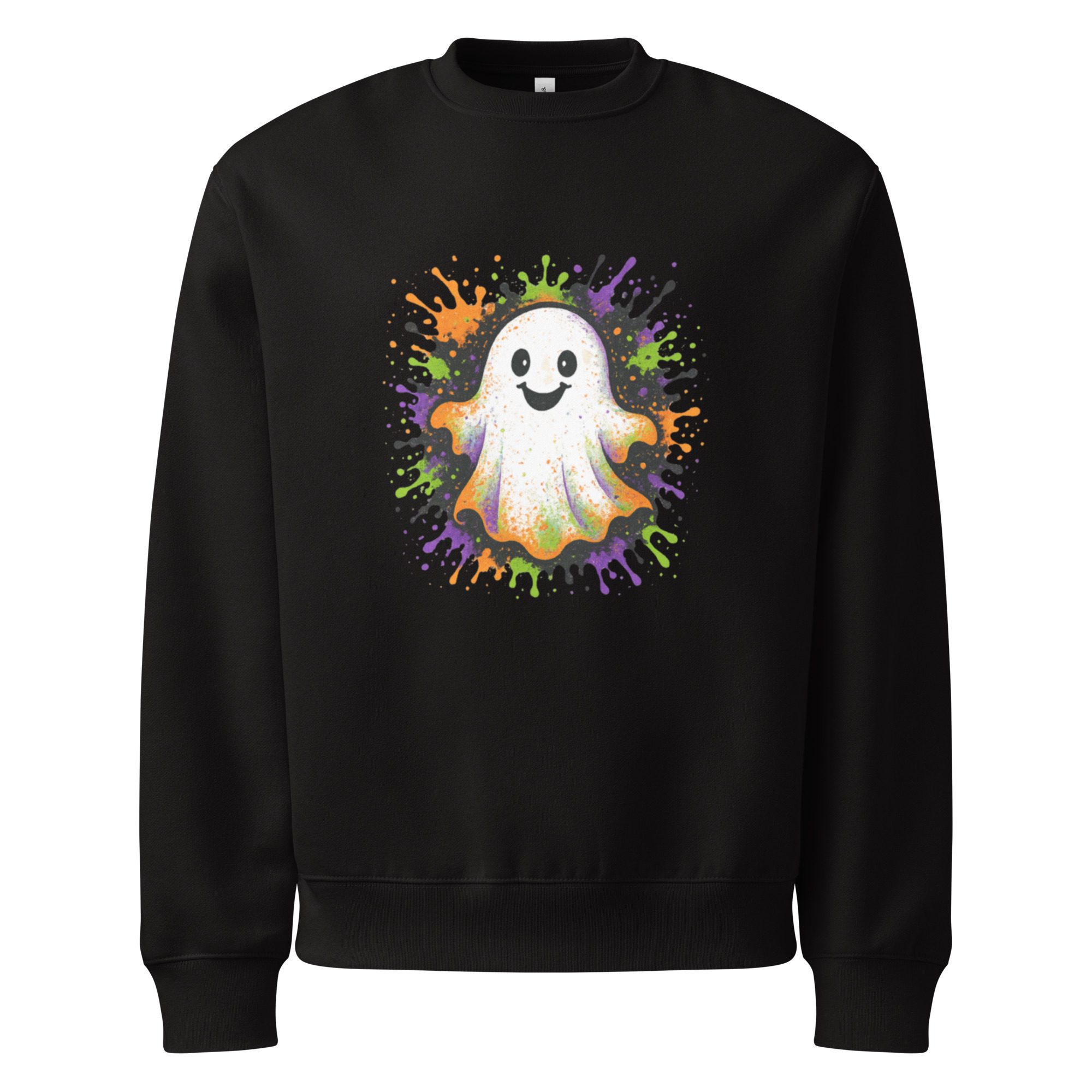 Happy Ghost Splash Oversized Heavyweight Unisex Sweatshirt