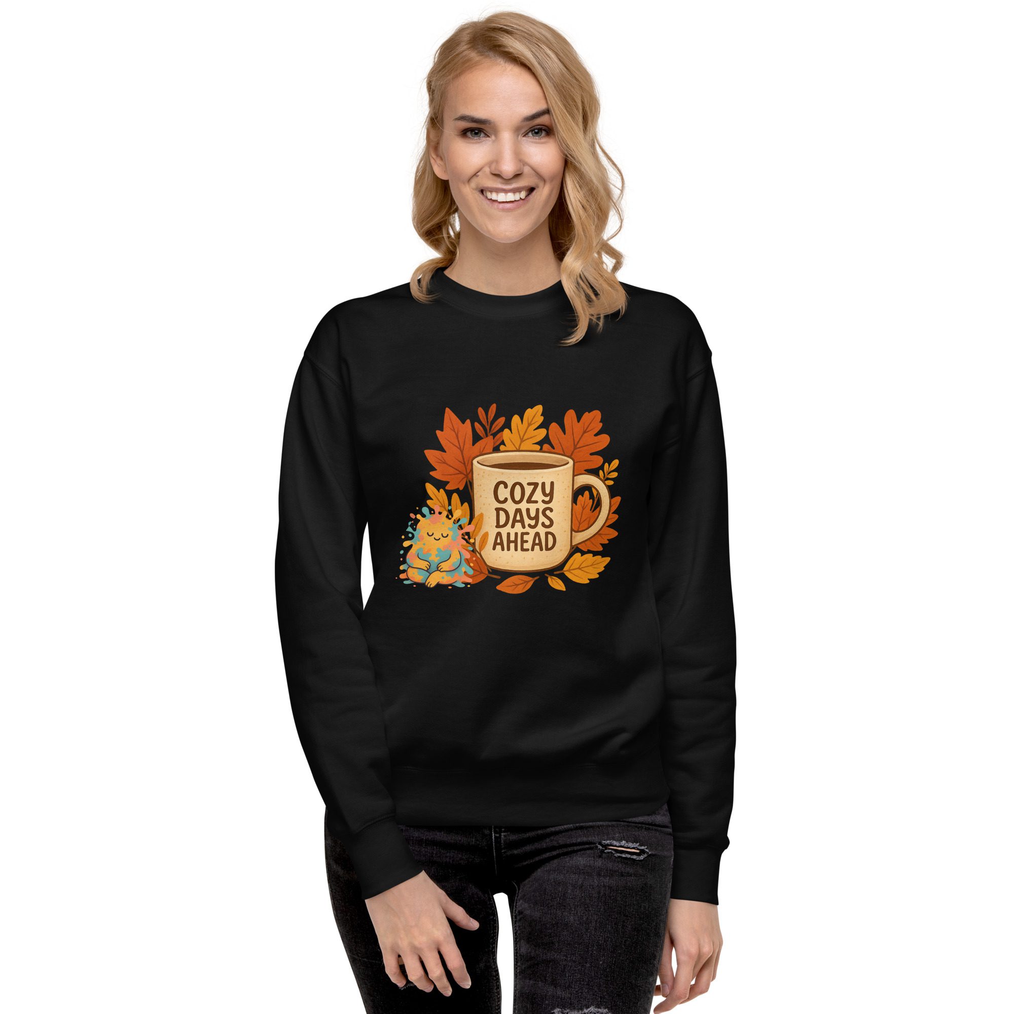 Cozy Days & Splatty Vibes Autumn Unisex Sweatshirt - Image 2