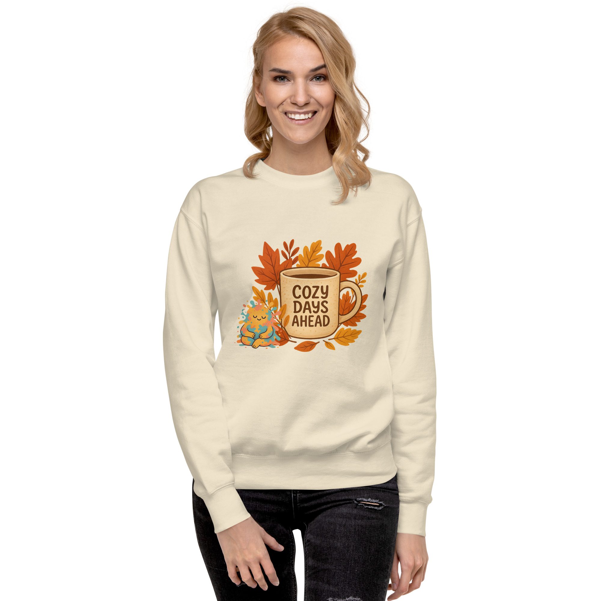 Cozy Days & Splatty Vibes Autumn Unisex Sweatshirt - Image 21