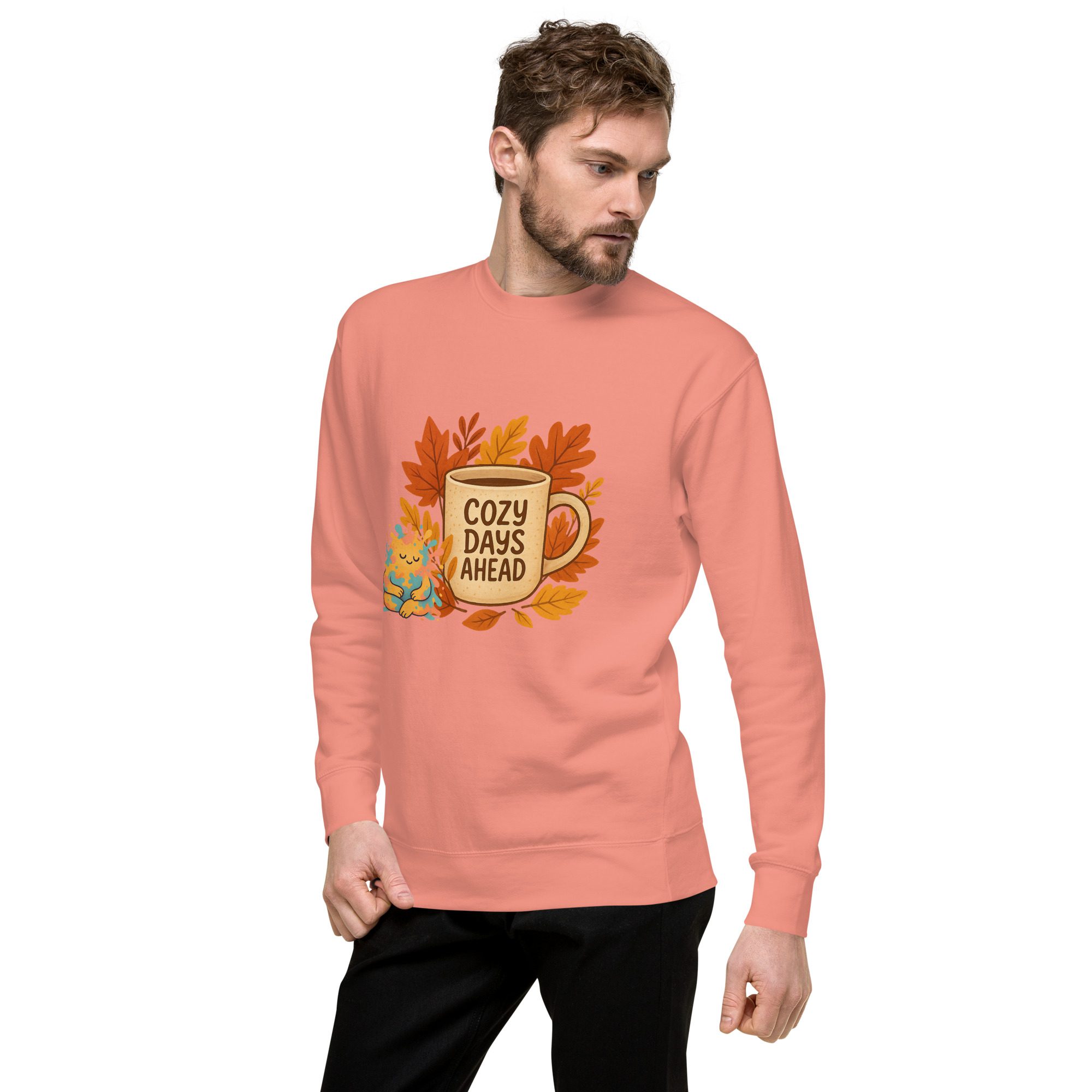 Cozy Days & Splatty Vibes Autumn Unisex Sweatshirt - Image 7