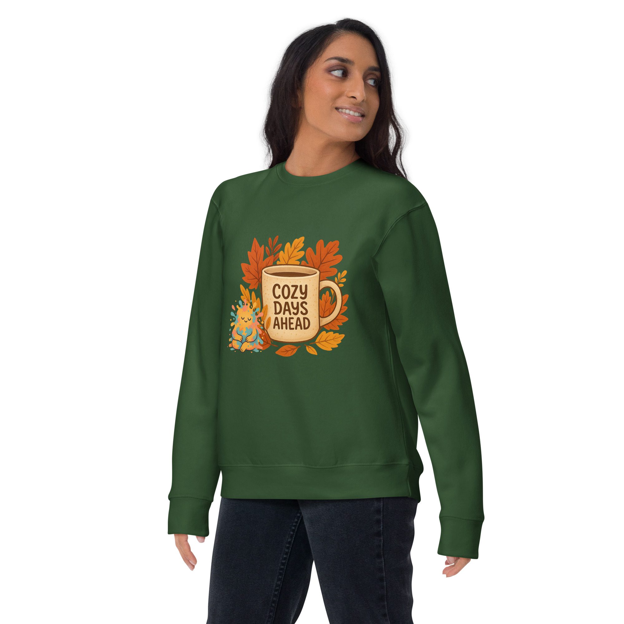 Cozy Days & Splatty Vibes Autumn Unisex Sweatshirt - Image 12