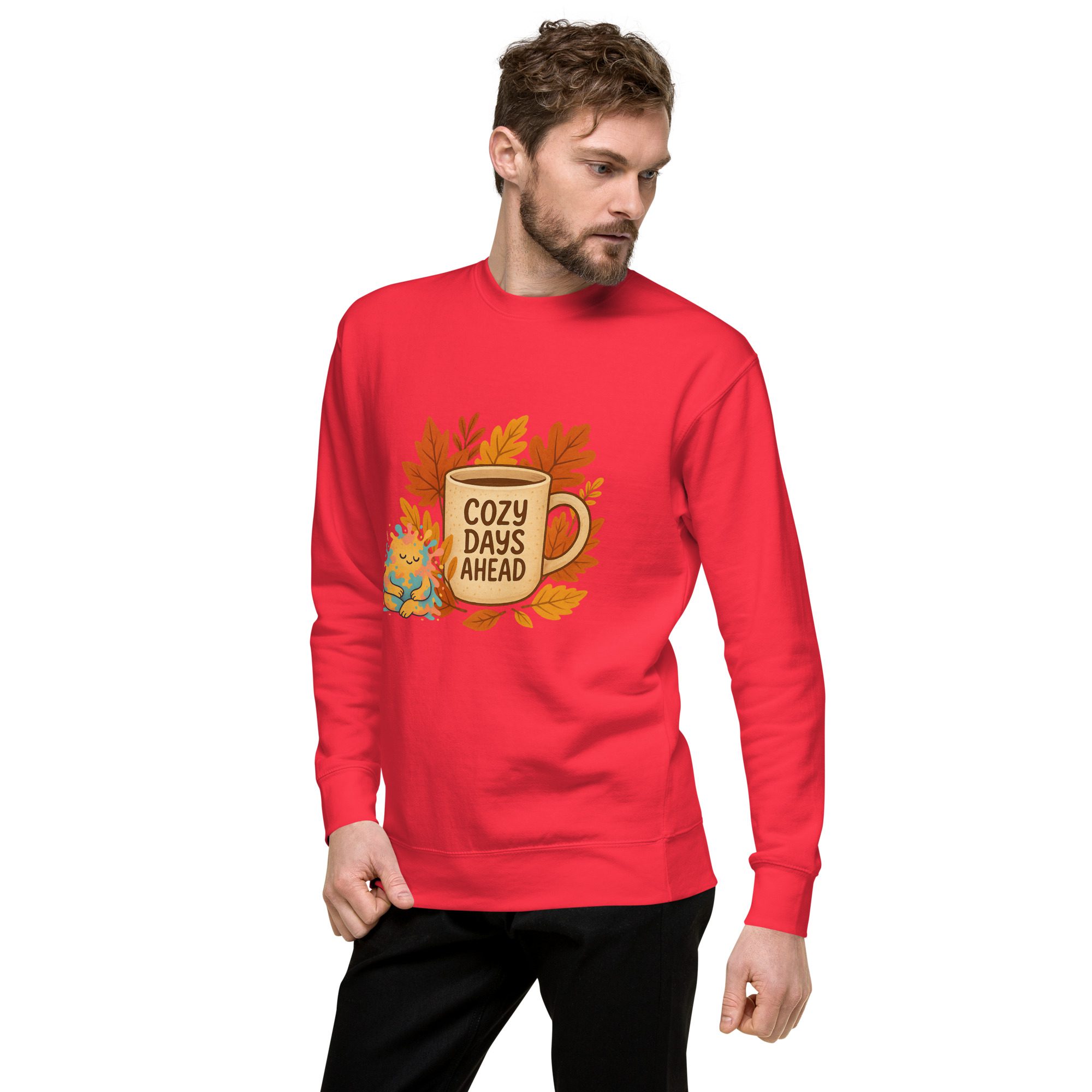 Cozy Days & Splatty Vibes Autumn Unisex Sweatshirt - Image 15