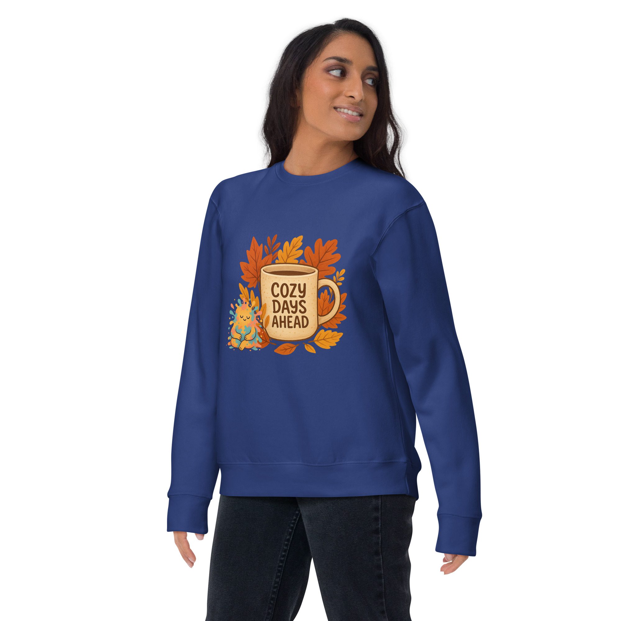 Cozy Days & Splatty Vibes Autumn Unisex Sweatshirt - Image 9