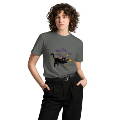 Witchy Cat Halloween Unisex T-Shirt – Spooky Cute Edition