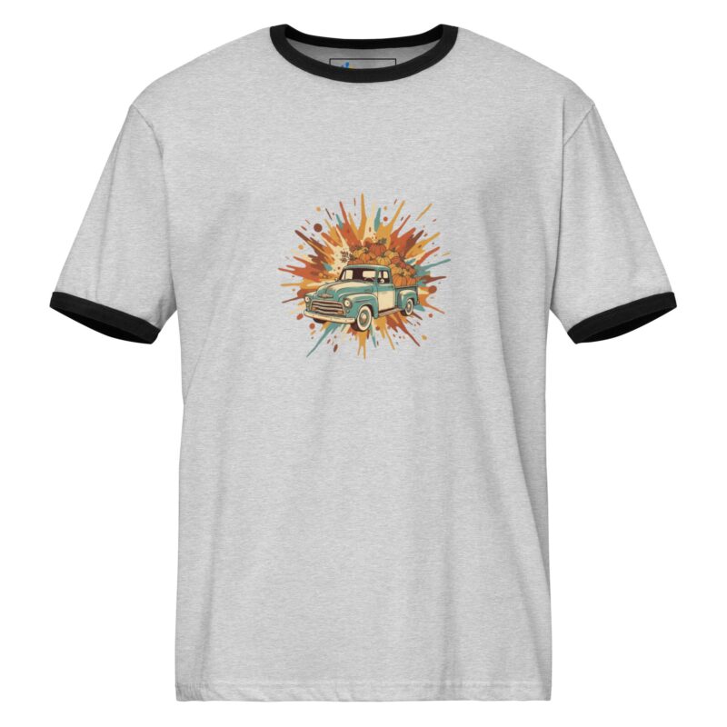 Retro Splash Ringer Tee – Vintage Car Unisex T-Shirt - Image 7