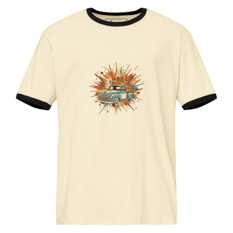 Retro Splash Ringer Tee – Vintage Car Unisex T-Shirt - Image 12