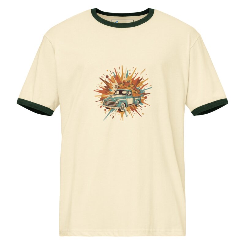 Retro Splash Ringer Tee – Vintage Car Unisex T-Shirt - Image 14