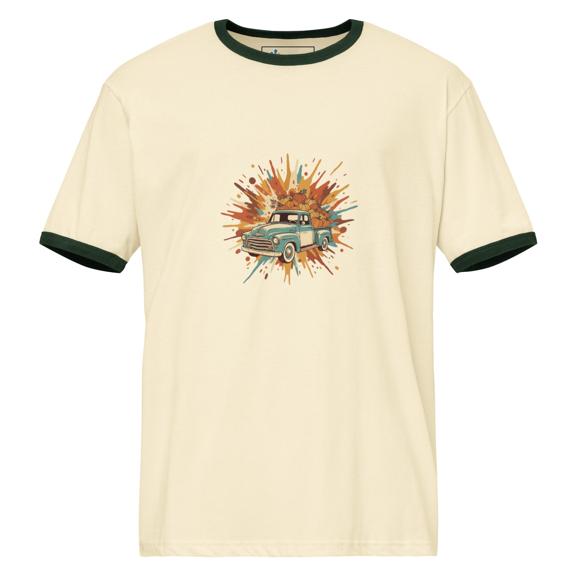 Retro Splash Ringer Tee – Vintage Car Unisex T-Shirt - Image 14