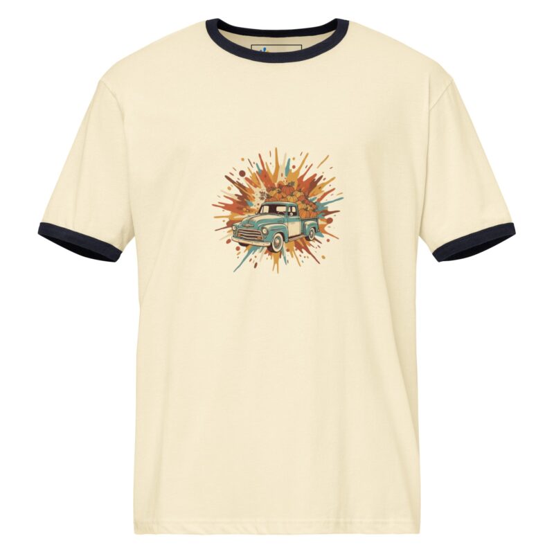 Retro Splash Ringer Tee – Vintage Car Unisex T-Shirt - Image 16