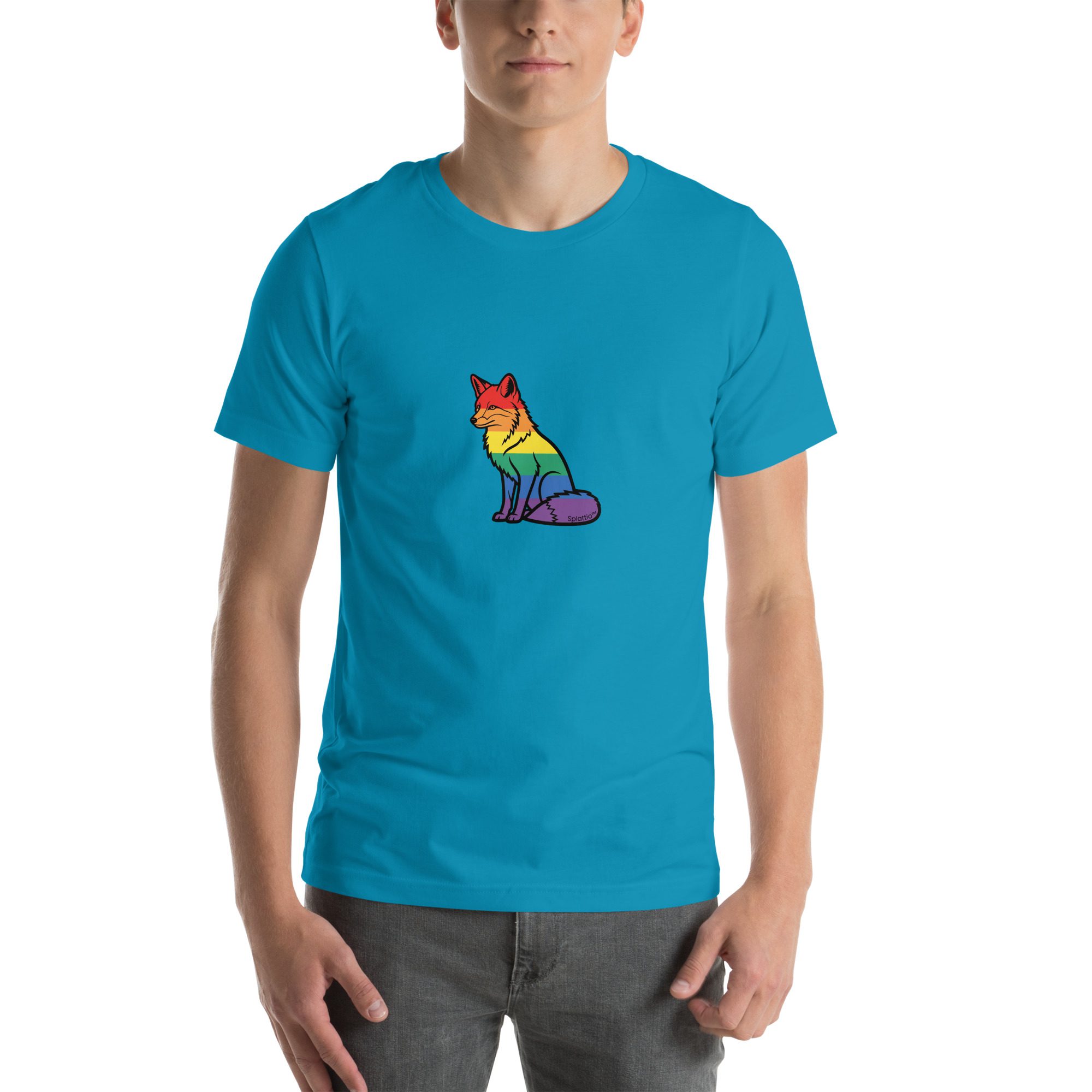 Rainbow Fox Pride Unisex Tee – Expressive Colors Edition - Image 23