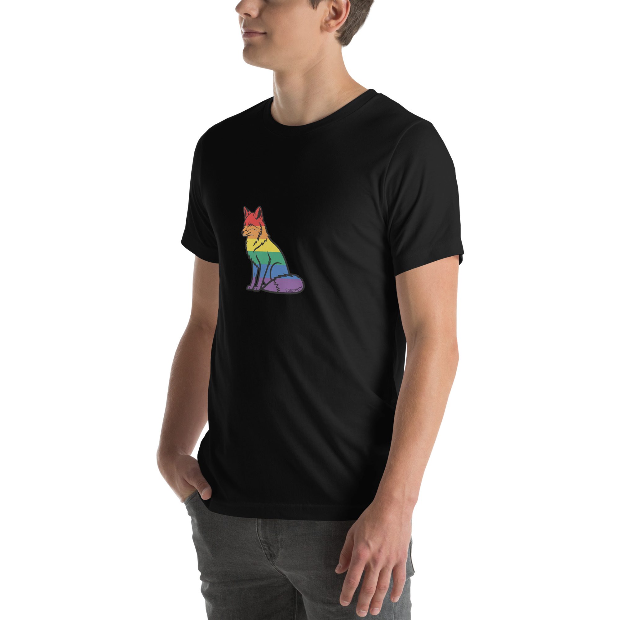 Rainbow Fox Pride Unisex Tee – Expressive Colors Edition - Image 15