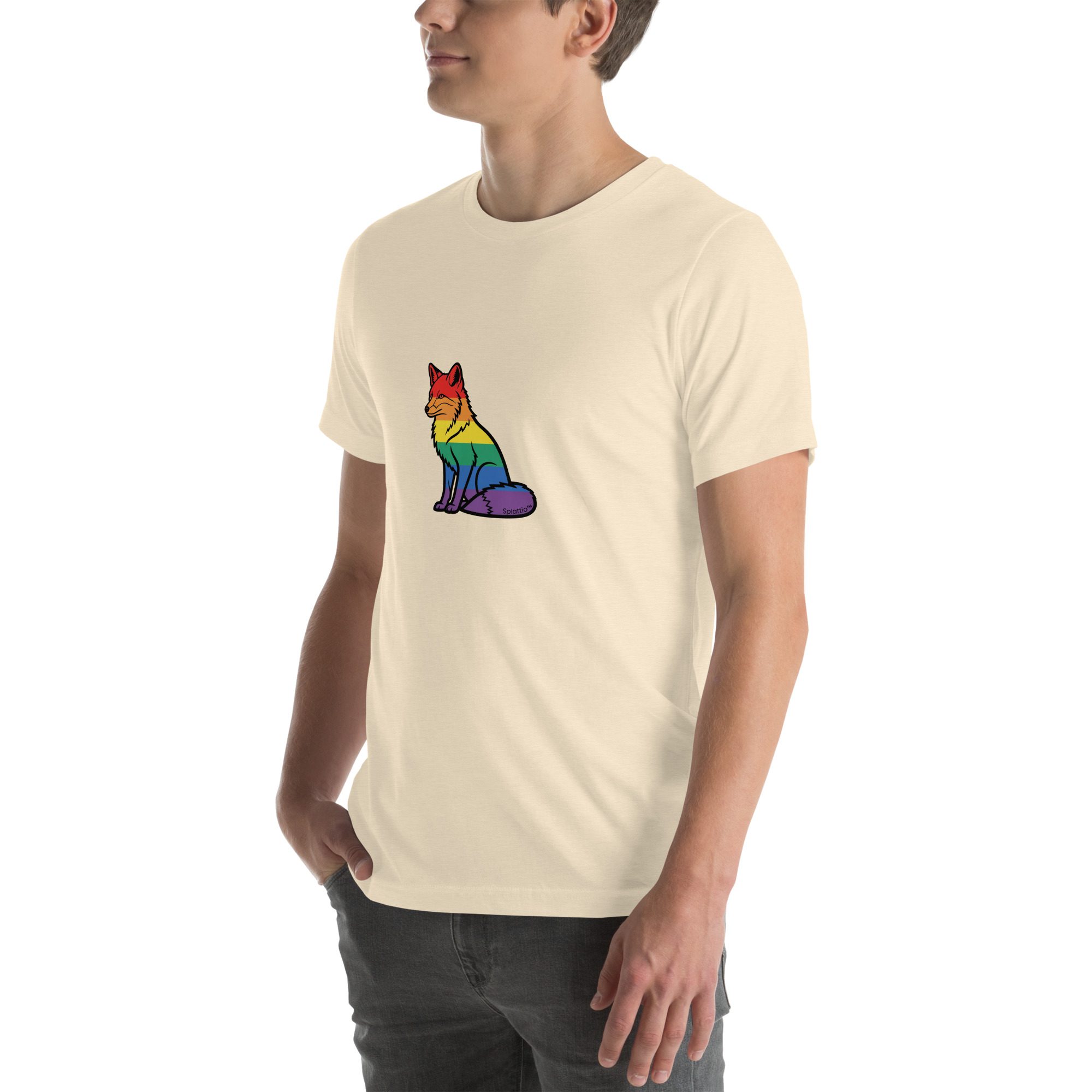 Rainbow Fox Pride Unisex Tee – Expressive Colors Edition - Image 25