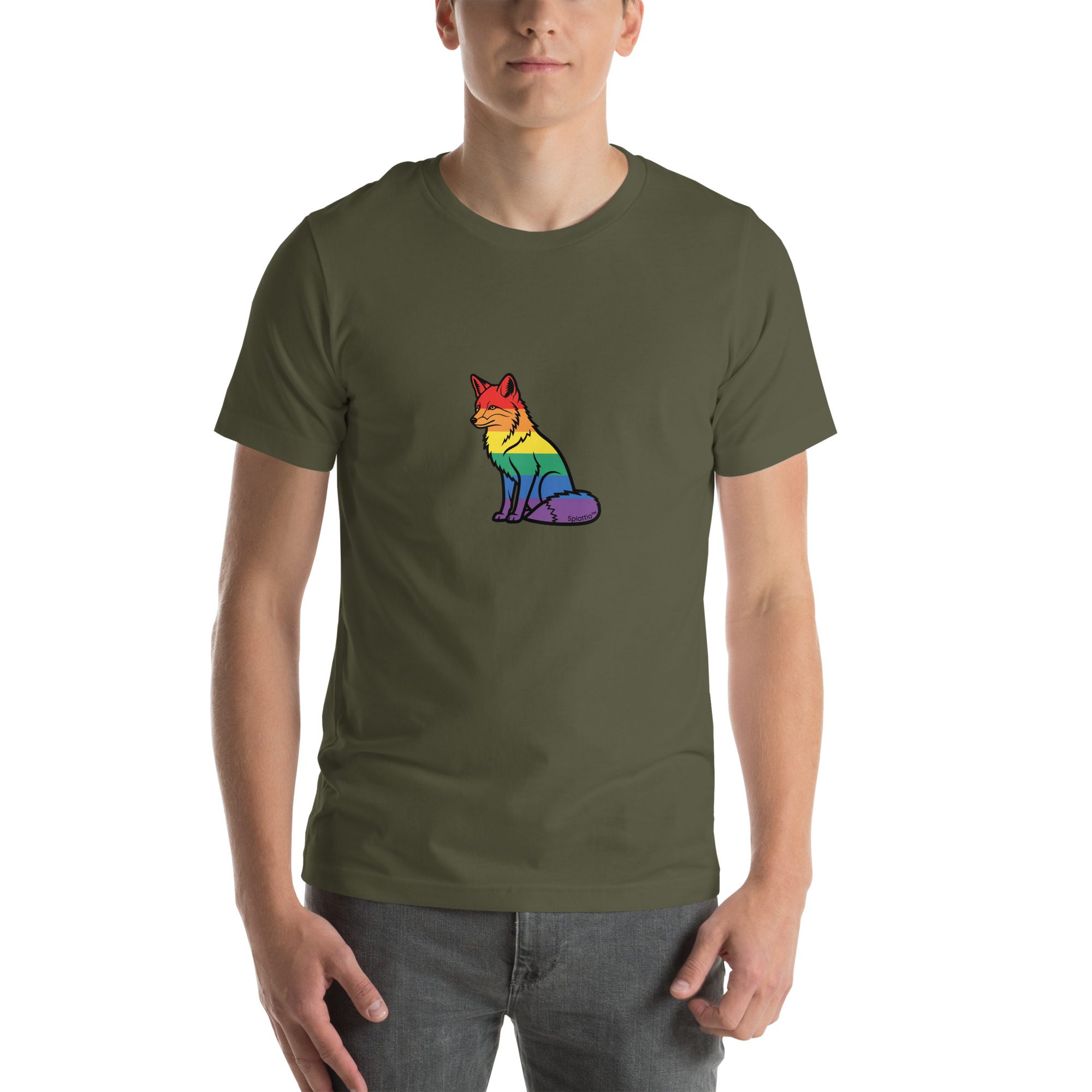 Rainbow Fox Pride Unisex Tee – Expressive Colors Edition - Image 21