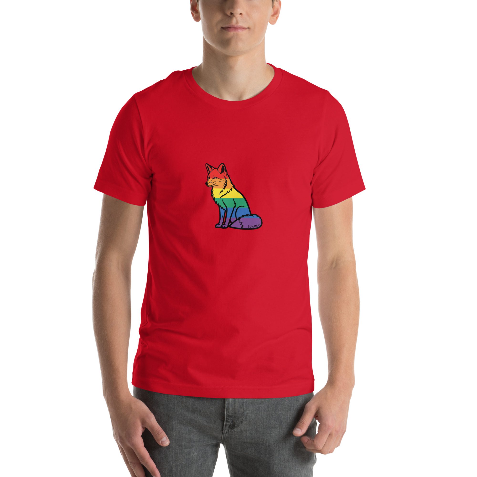Rainbow Fox Pride Unisex Tee – Expressive Colors Edition - Image 17