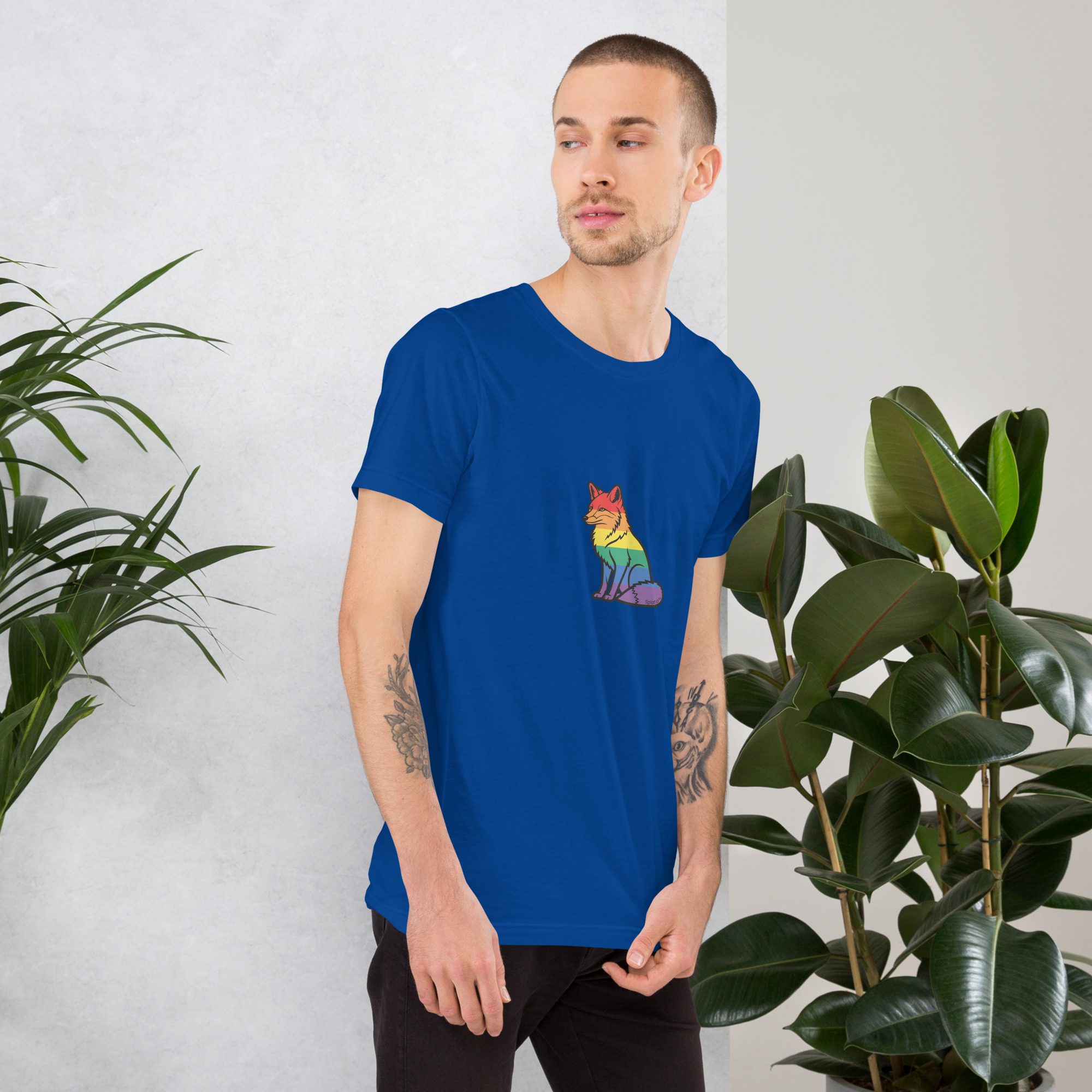 Rainbow Fox Pride Unisex Tee – Expressive Colors Edition - Image 5