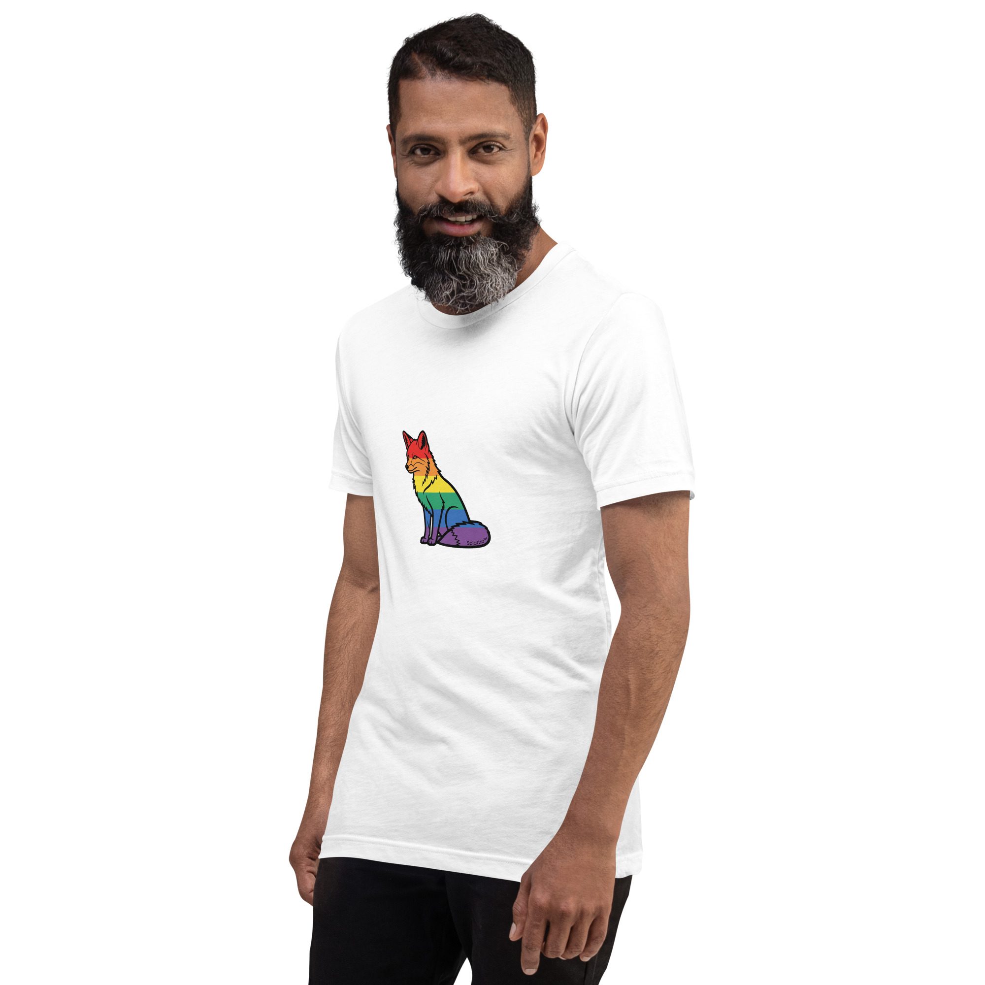 Rainbow Fox Pride Unisex Tee – Expressive Colors Edition - Image 13