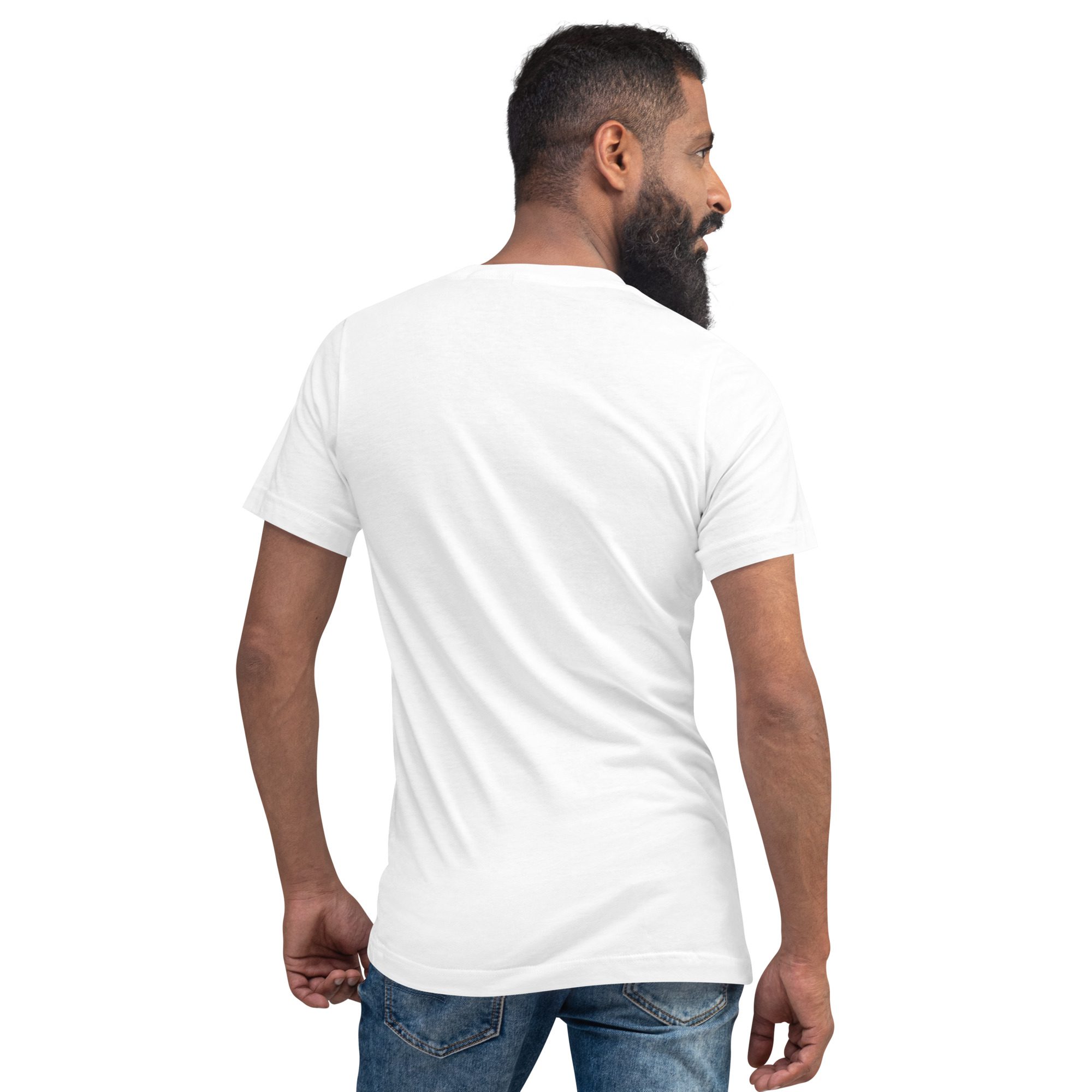 Froggy Splash Unisex V-Neck Tee – Winking Fun Edition - Image 9