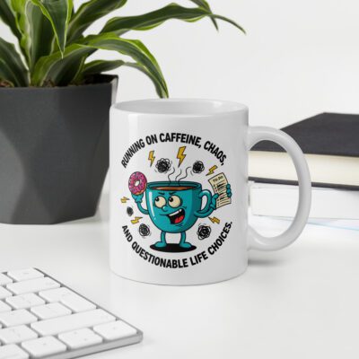 Caffeine, Chaos & Questionable Life Choices Mug
