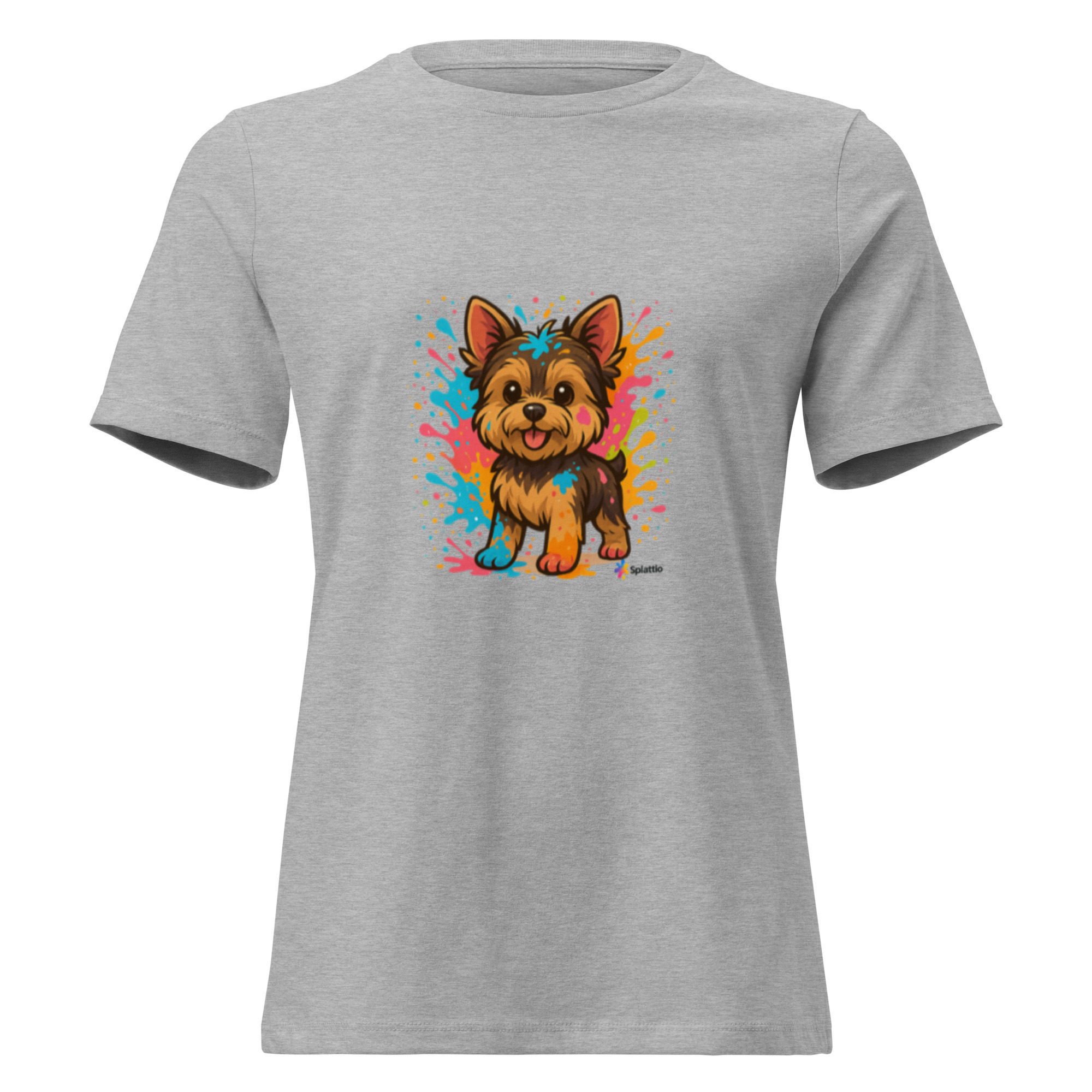 Women’s Relaxed T-Shirt – “Vibrant Pup” Design - Image 7