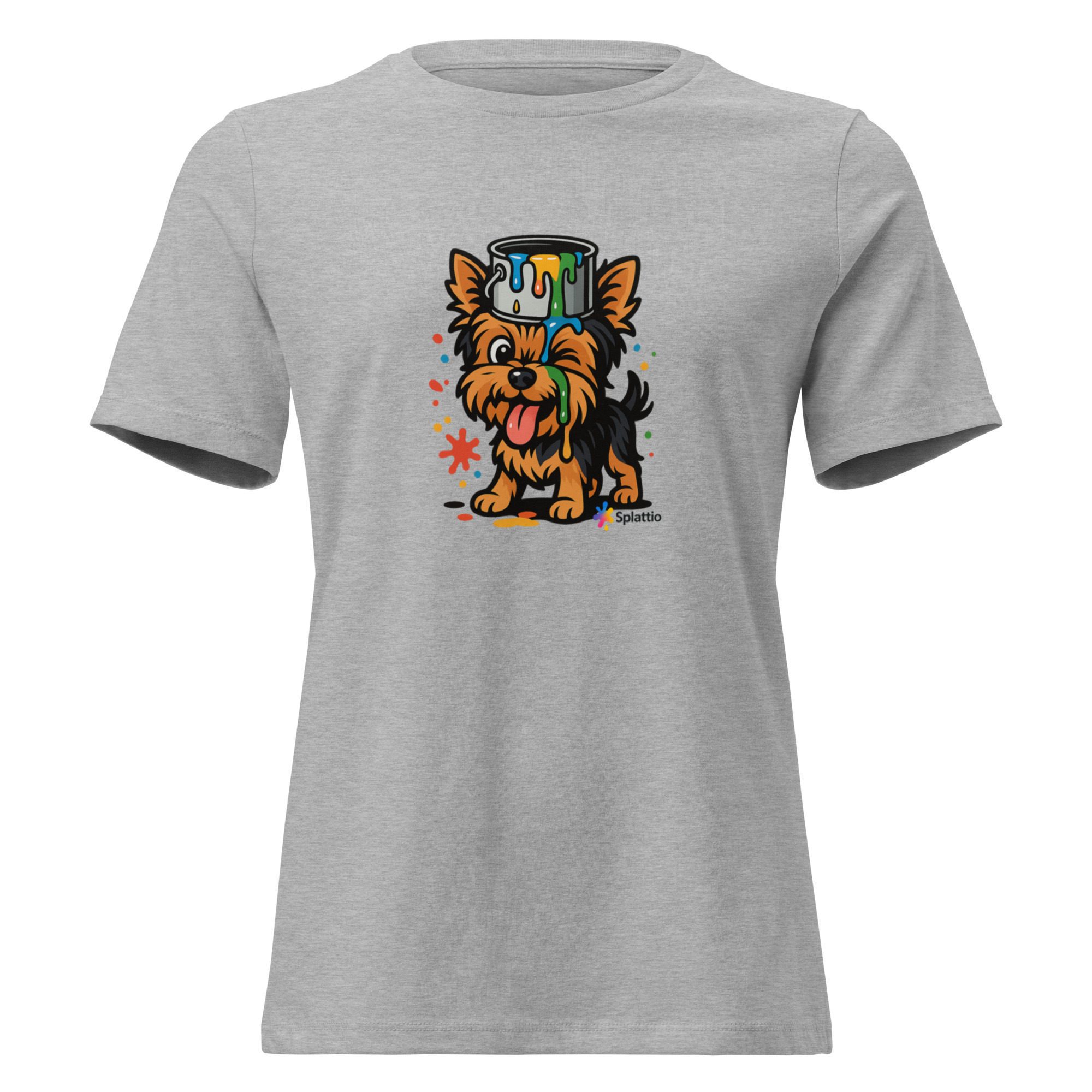 Women’s Relaxed T-Shirt – “Paws & Paint” Red Edition - Image 7
