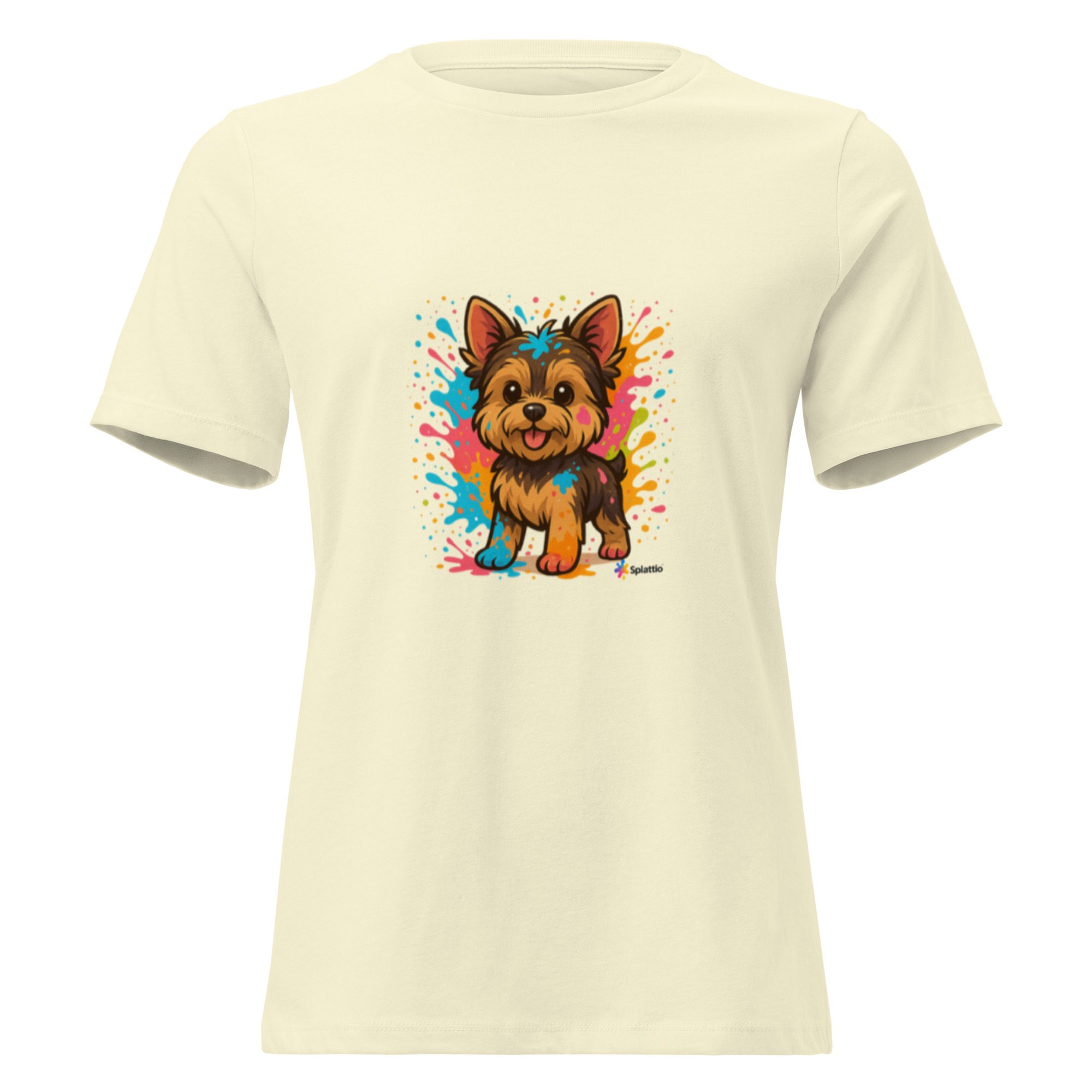 Women’s Relaxed T-Shirt – “Vibrant Pup” Design - Image 11