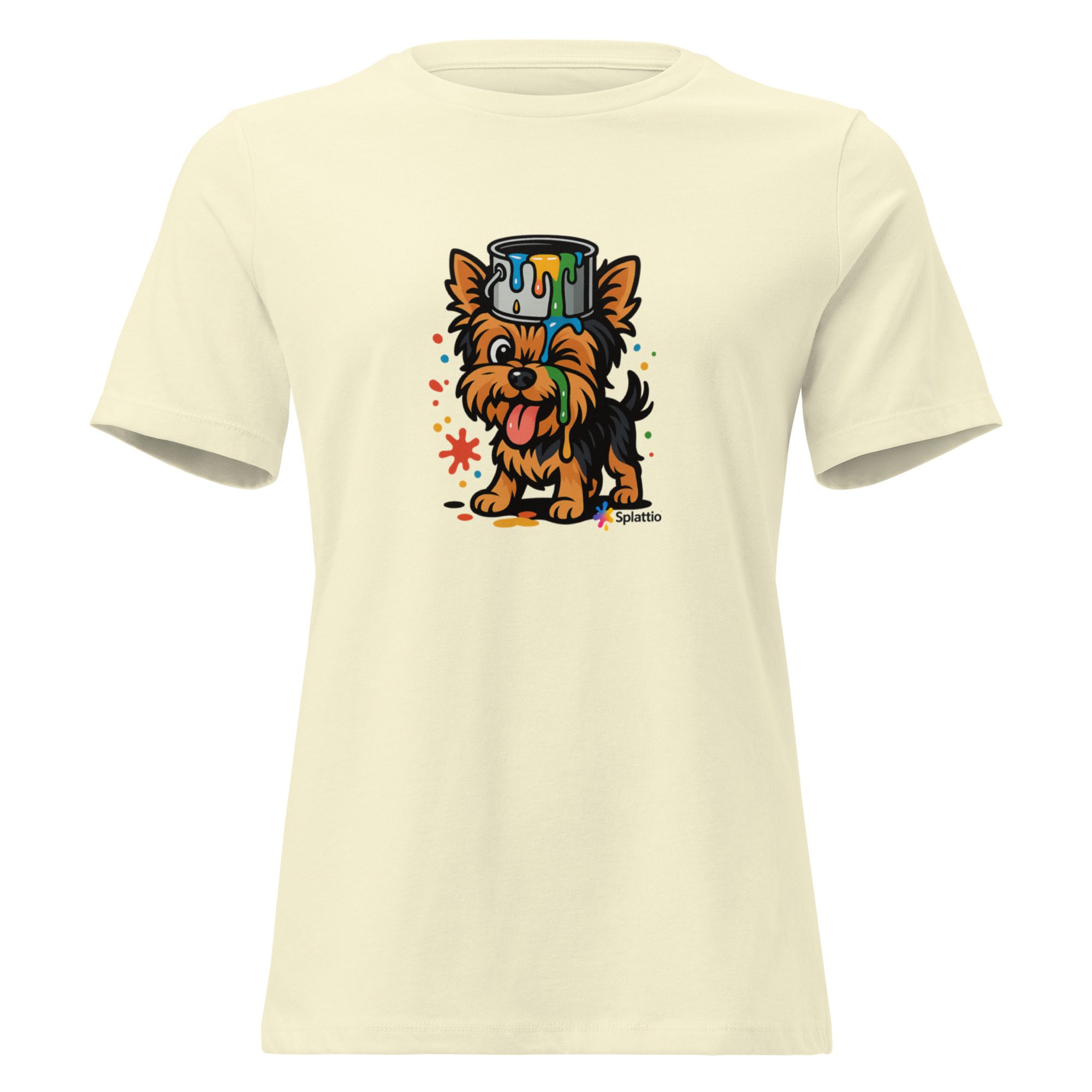 Women’s Relaxed T-Shirt – “Paws & Paint” Red Edition - Image 11