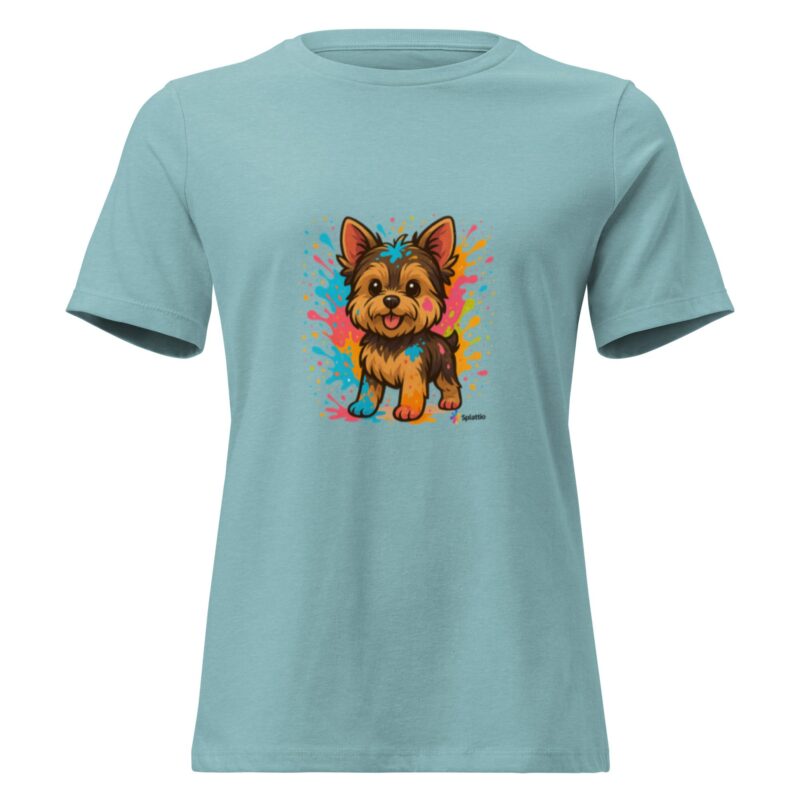Women’s Relaxed T-Shirt – “Vibrant Pup” Design - Image 6