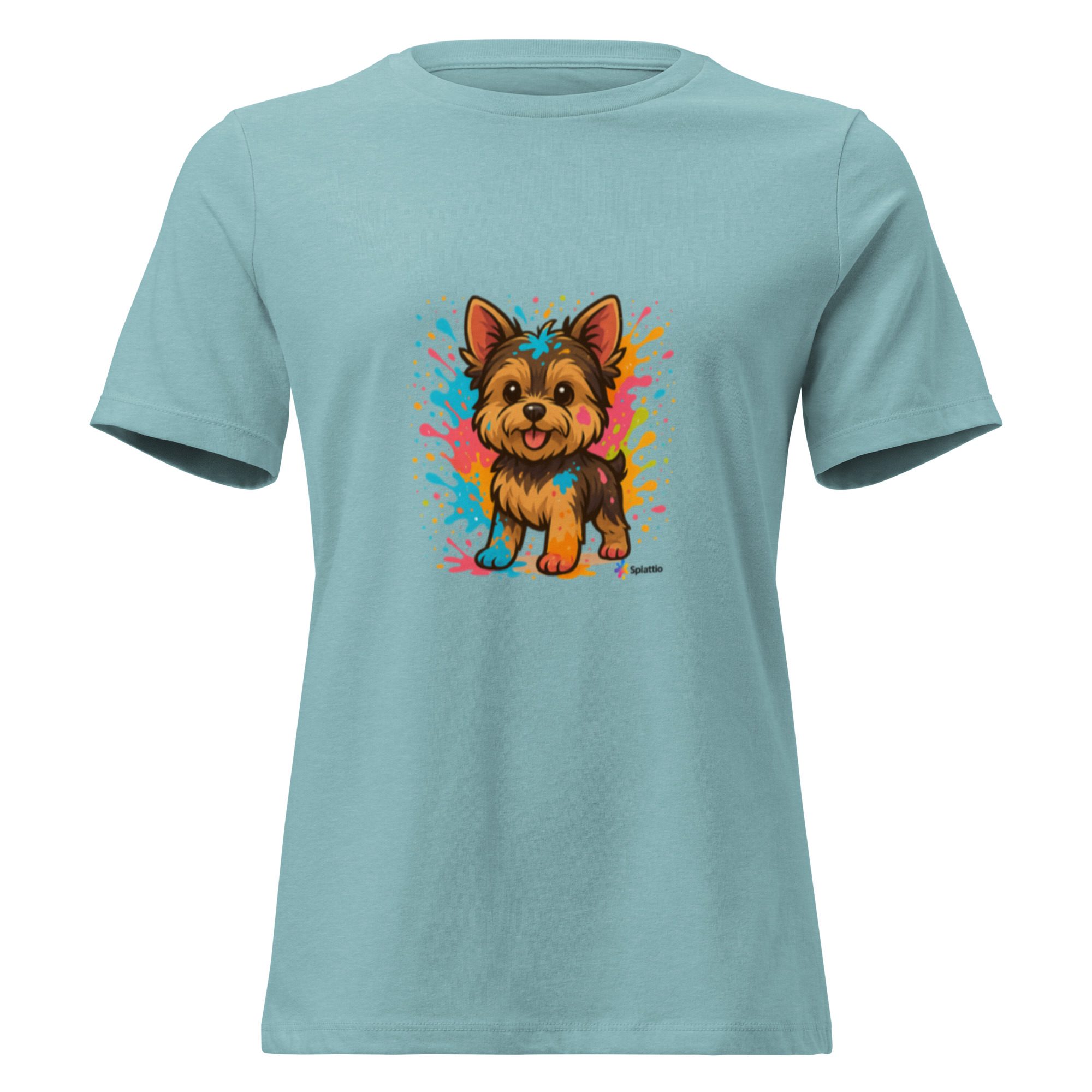 Women’s Relaxed T-Shirt – “Vibrant Pup” Design - Image 6