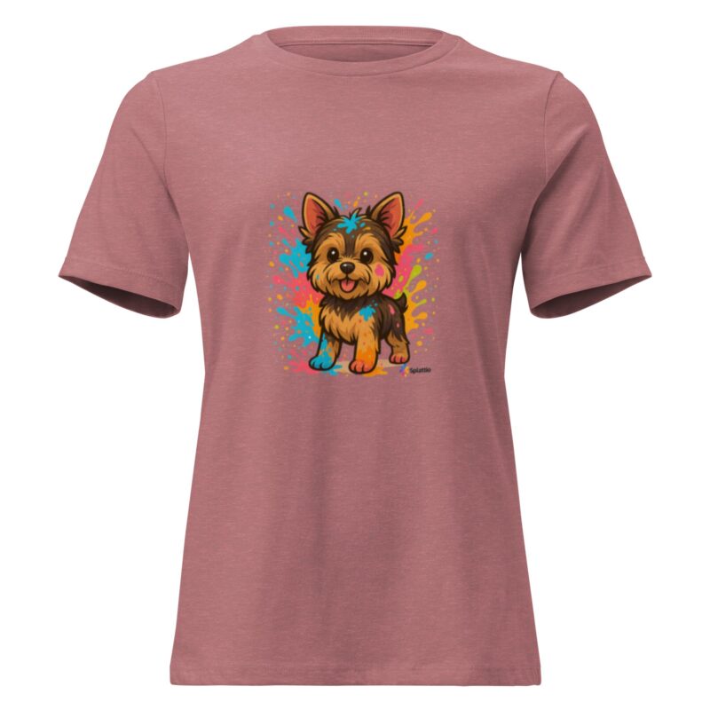 Women’s Relaxed T-Shirt – “Vibrant Pup” Design - Image 4