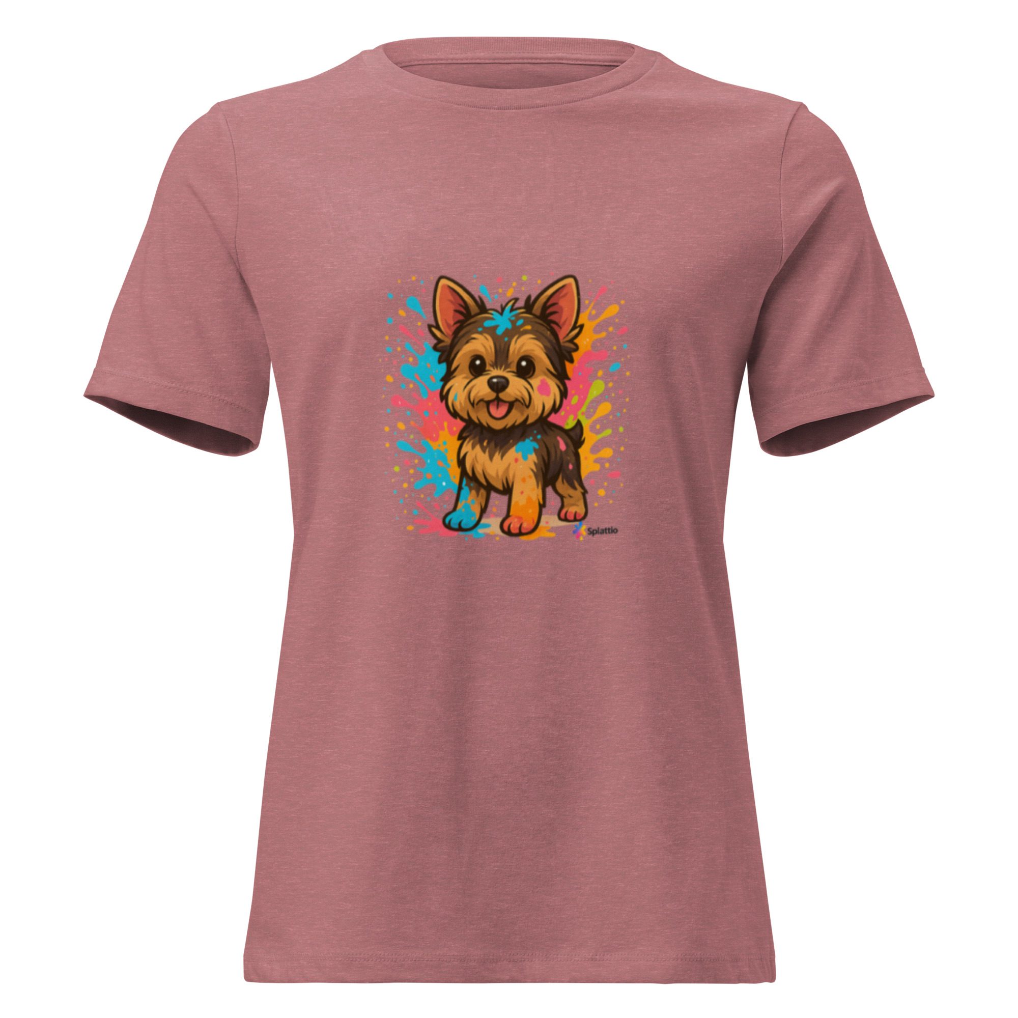 Women’s Relaxed T-Shirt – “Vibrant Pup” Design - Image 4