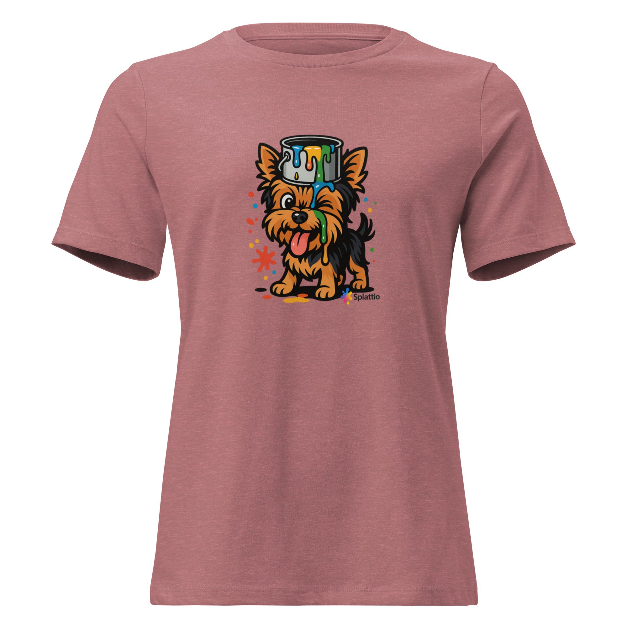 Women’s Relaxed T-Shirt – “Paws & Paint” Red Edition - Image 5