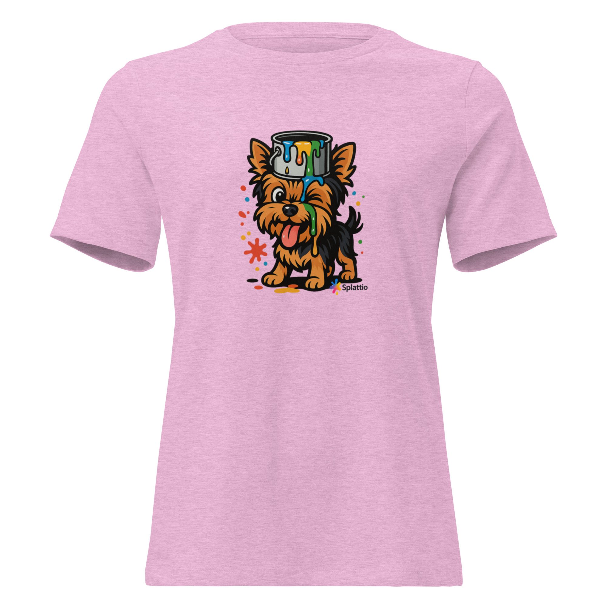 Women’s Relaxed T-Shirt – “Paws & Paint” Red Edition - Image 9