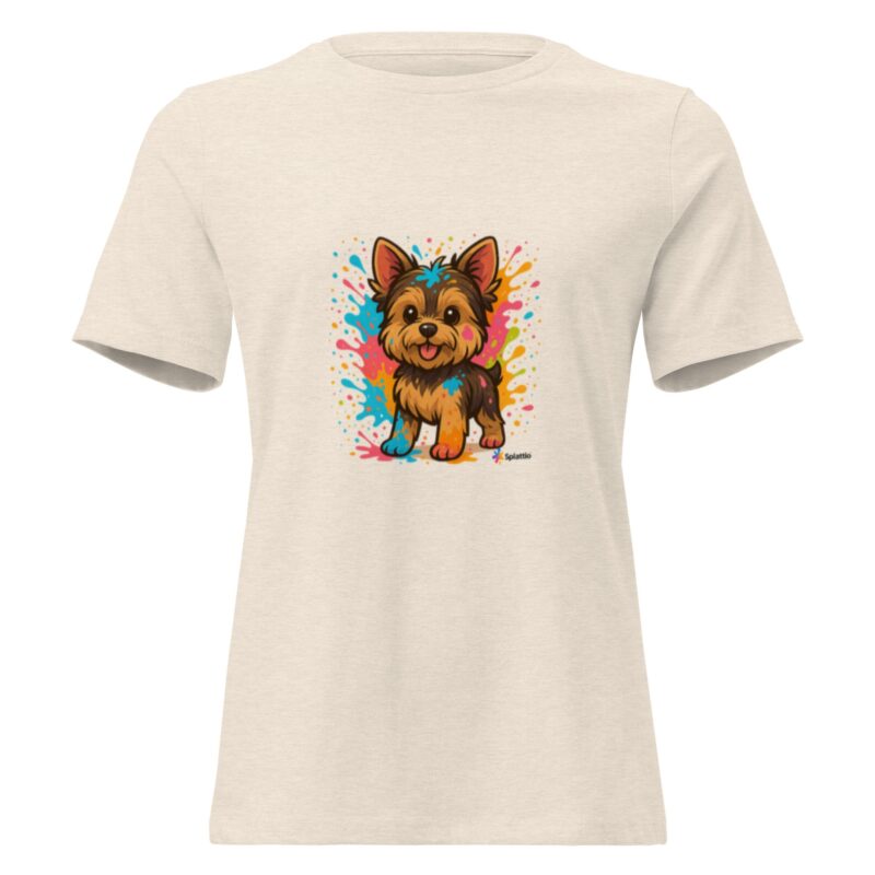 Women’s Relaxed T-Shirt – “Vibrant Pup” Design - Image 10