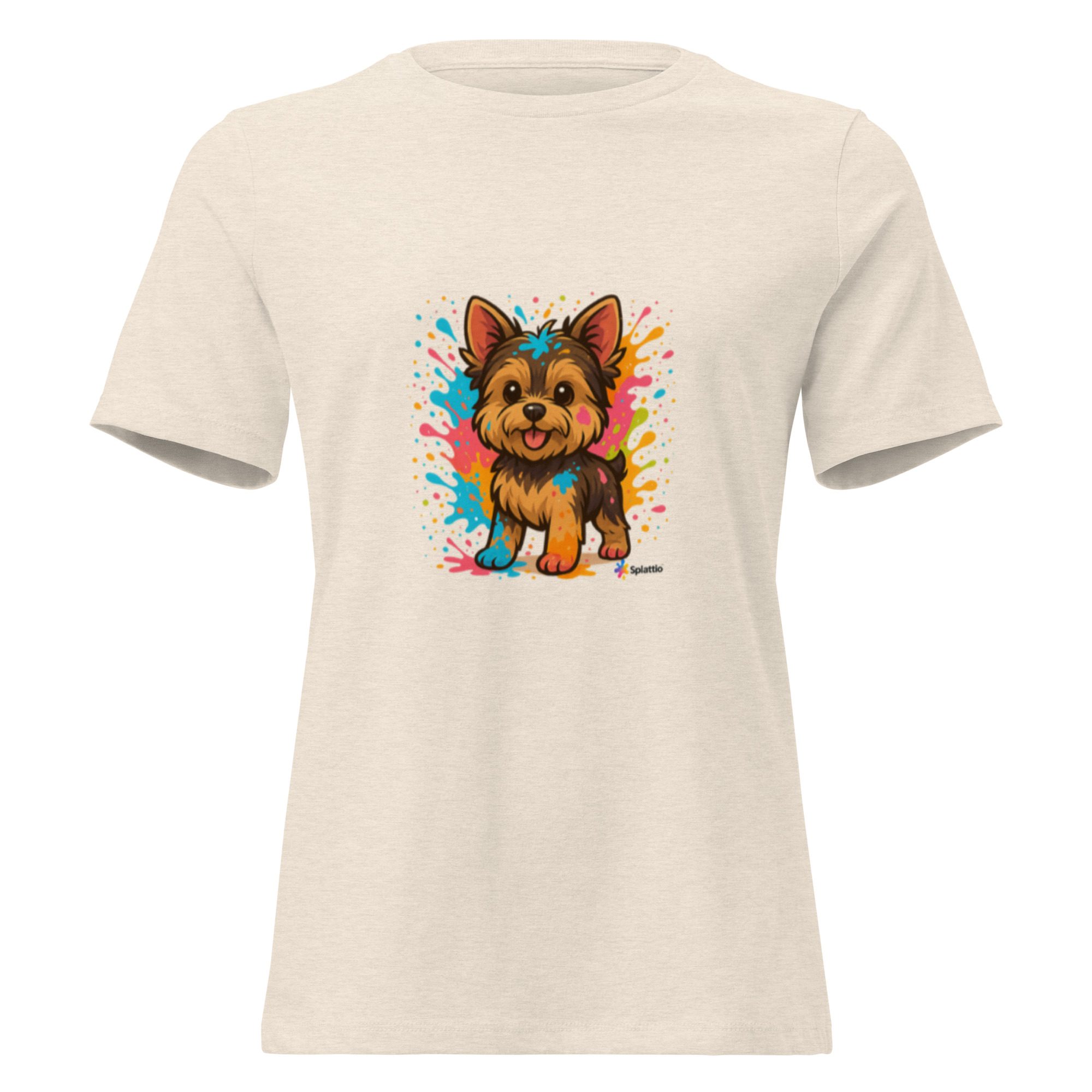 Women’s Relaxed T-Shirt – “Vibrant Pup” Design - Image 10