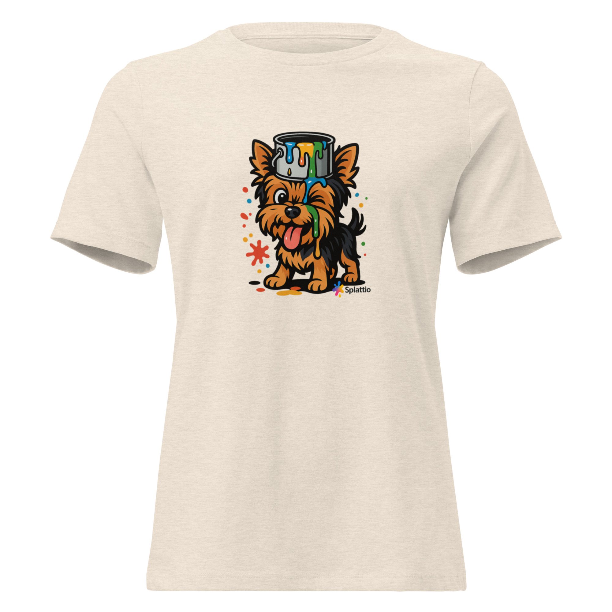 Women’s Relaxed T-Shirt – “Paws & Paint” Red Edition - Image 10
