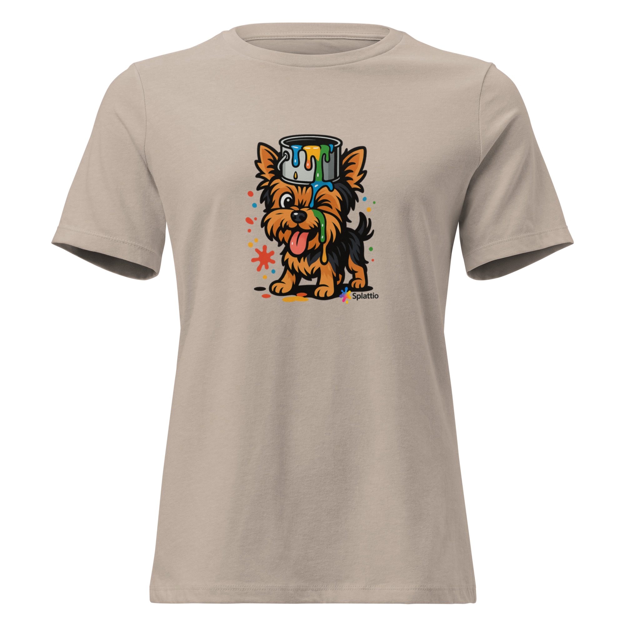 Women’s Relaxed T-Shirt – “Paws & Paint” Red Edition - Image 8
