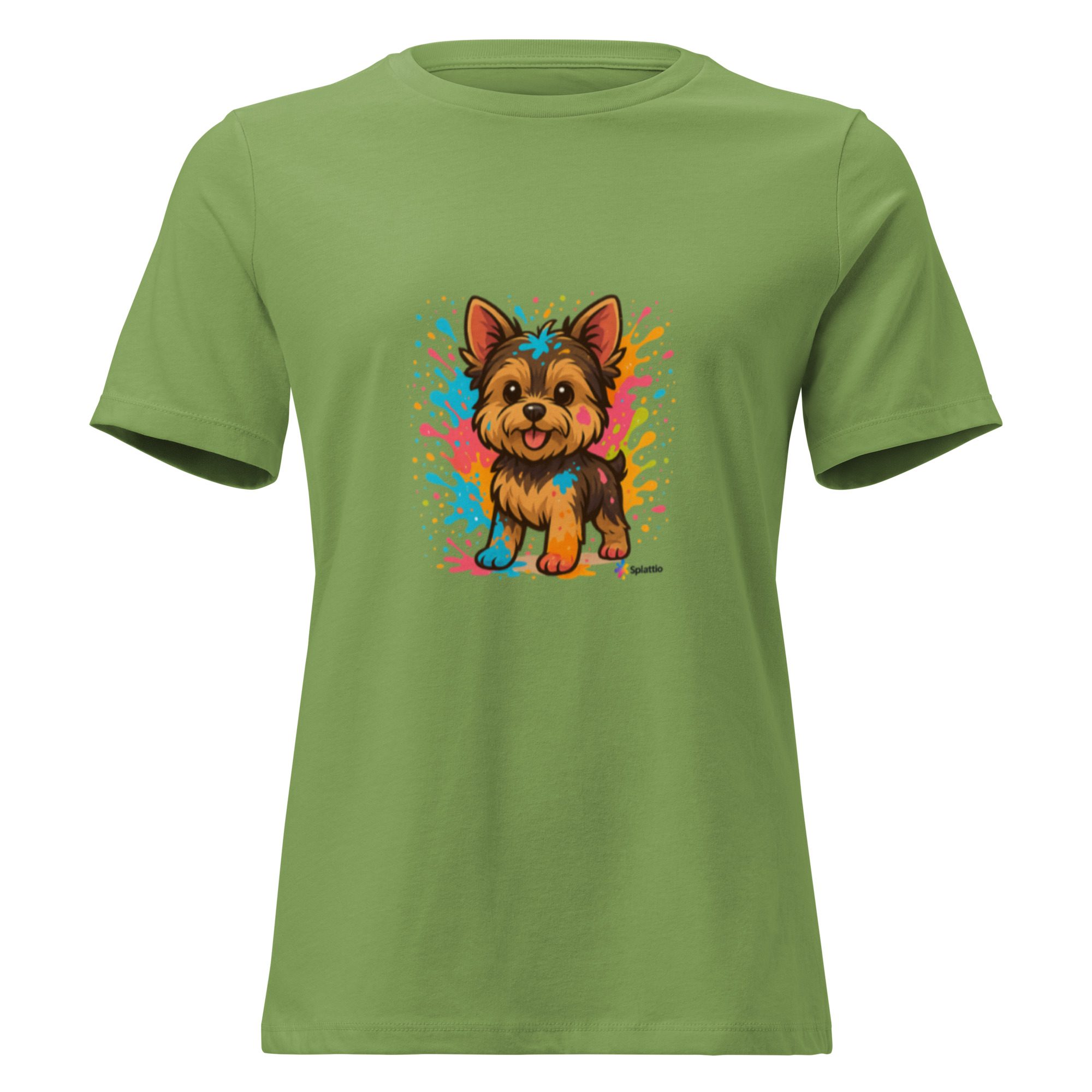 Women’s Relaxed T-Shirt – “Vibrant Pup” Design - Image 5