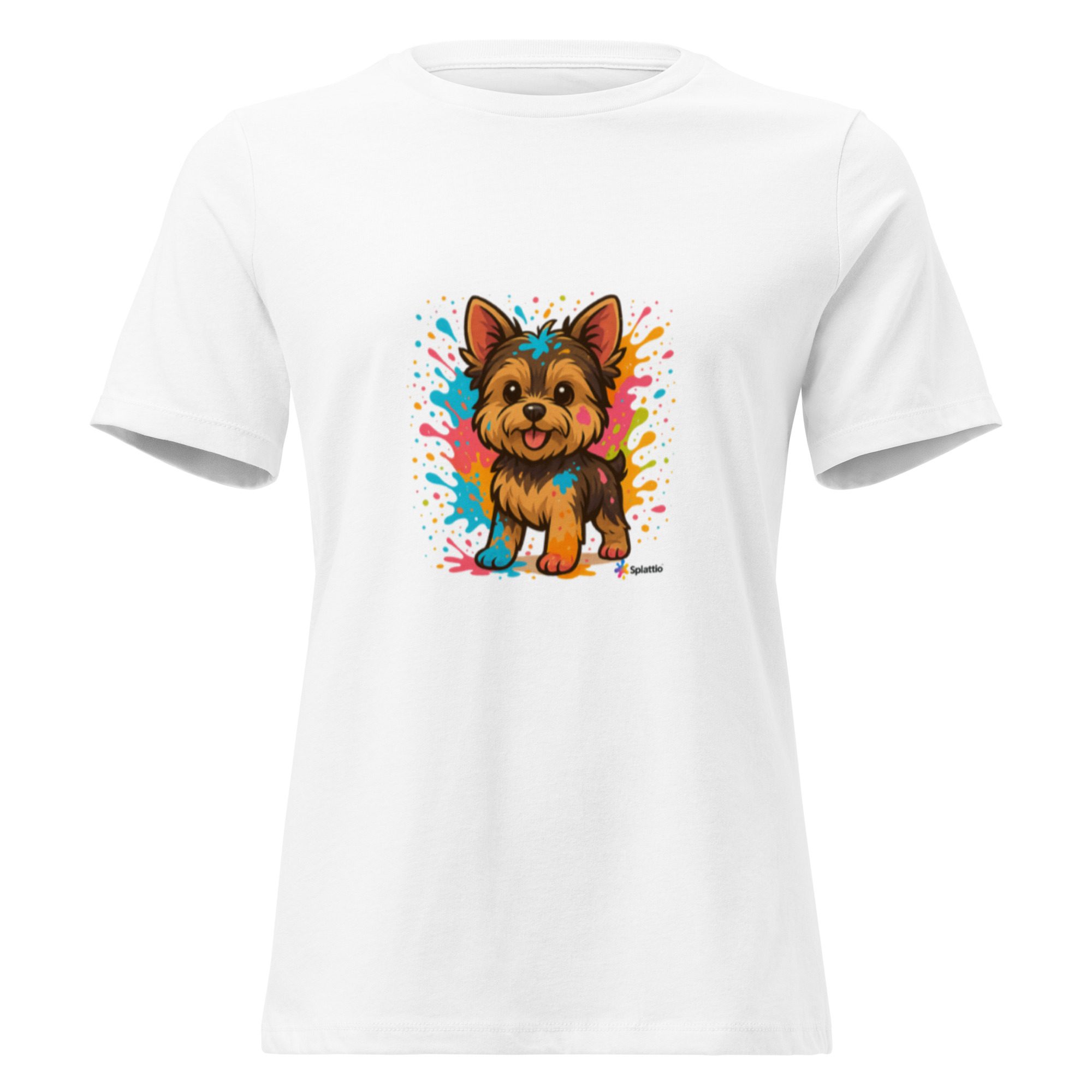 Women’s Relaxed T-Shirt – “Vibrant Pup” Design - Image 12