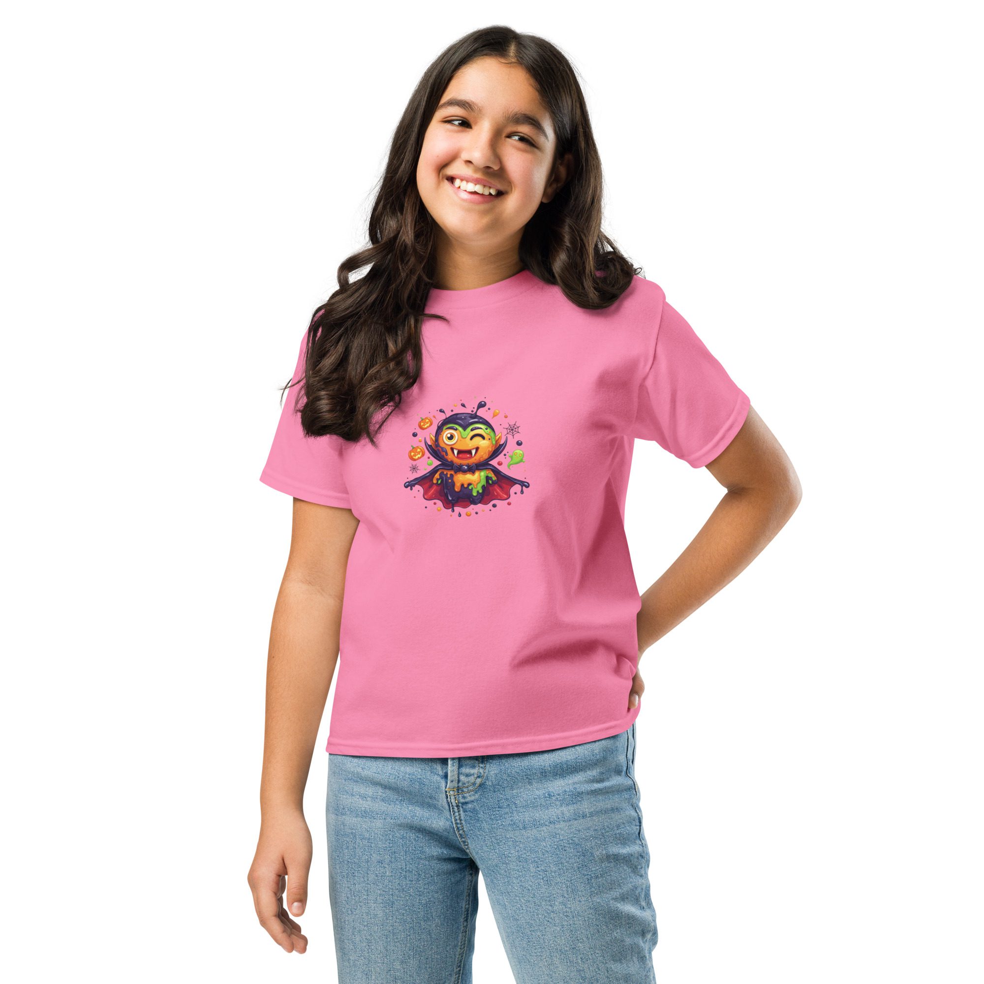 Color Splash Vampire Youth T-Shirt | Fun Halloween unisex Kids’ Tee - Image 15