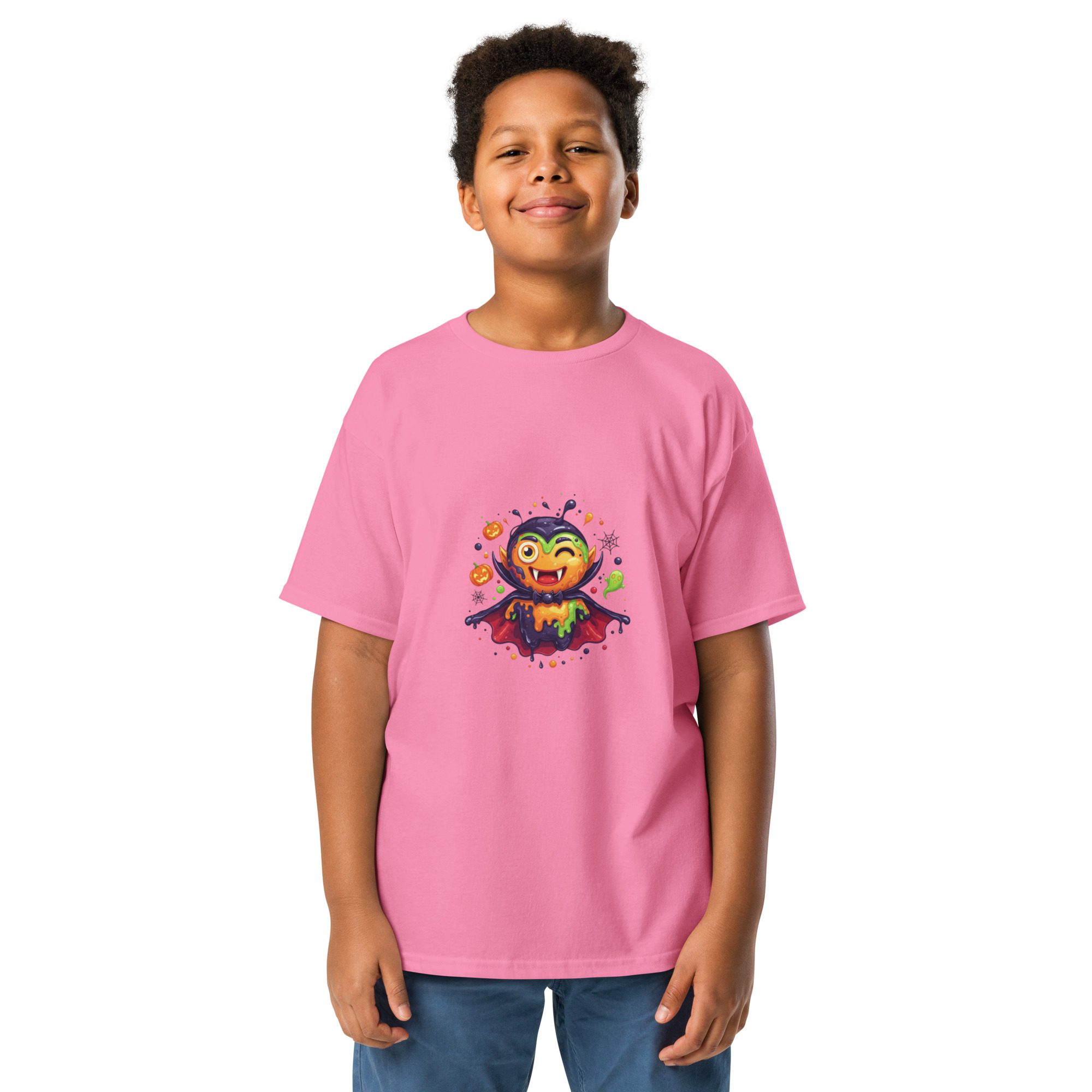 Color Splash Vampire Youth T-Shirt | Fun Halloween unisex Kids’ Tee - Image 17
